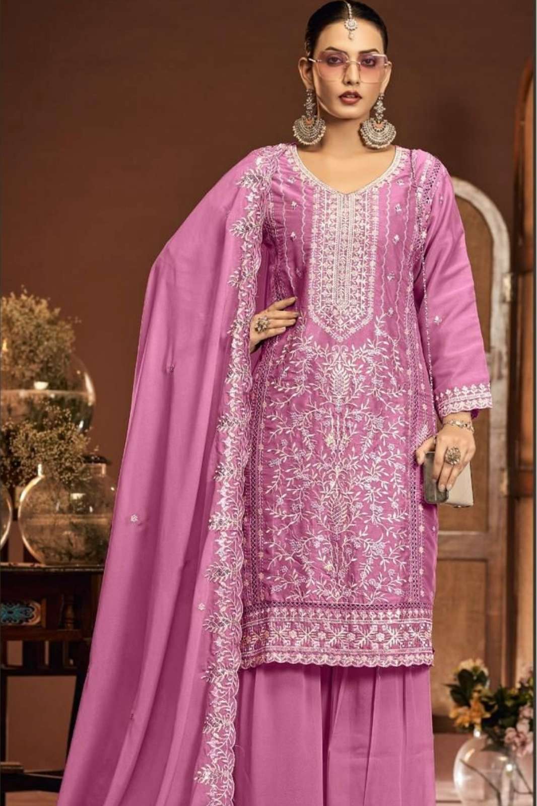 BILQIS B 178 A TO D GEORGETTE EMBROIDERED & ZARKAN WORK PAKISTANI SUIT