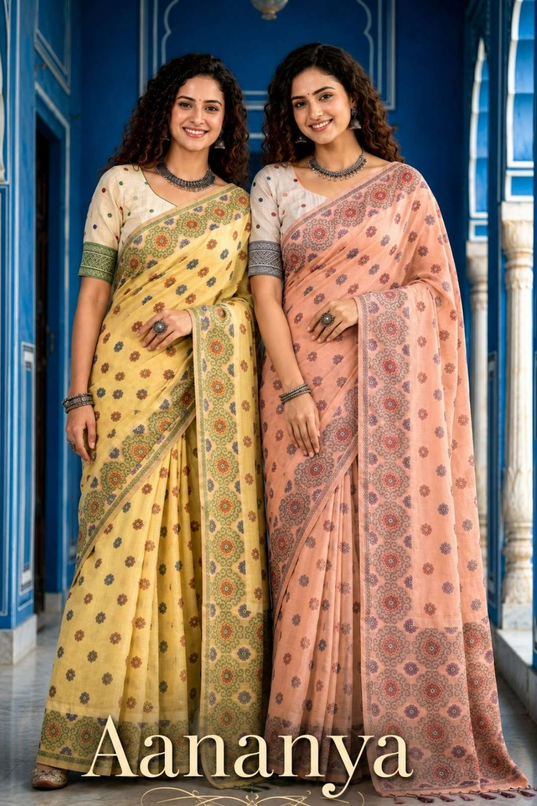 Bunawat Aananya Pure Cotton Saree with Beautiful Multi color Weaving Work 
