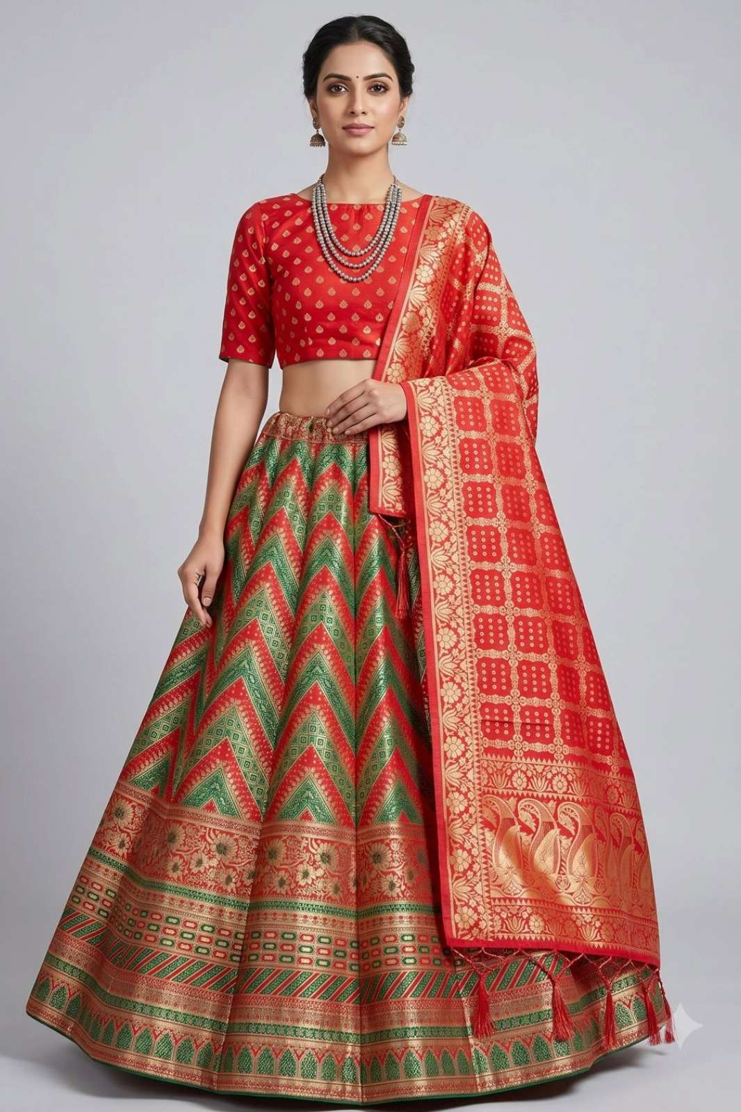 Crazycloths 23362 Banarasi Silk Lehenga Choli 