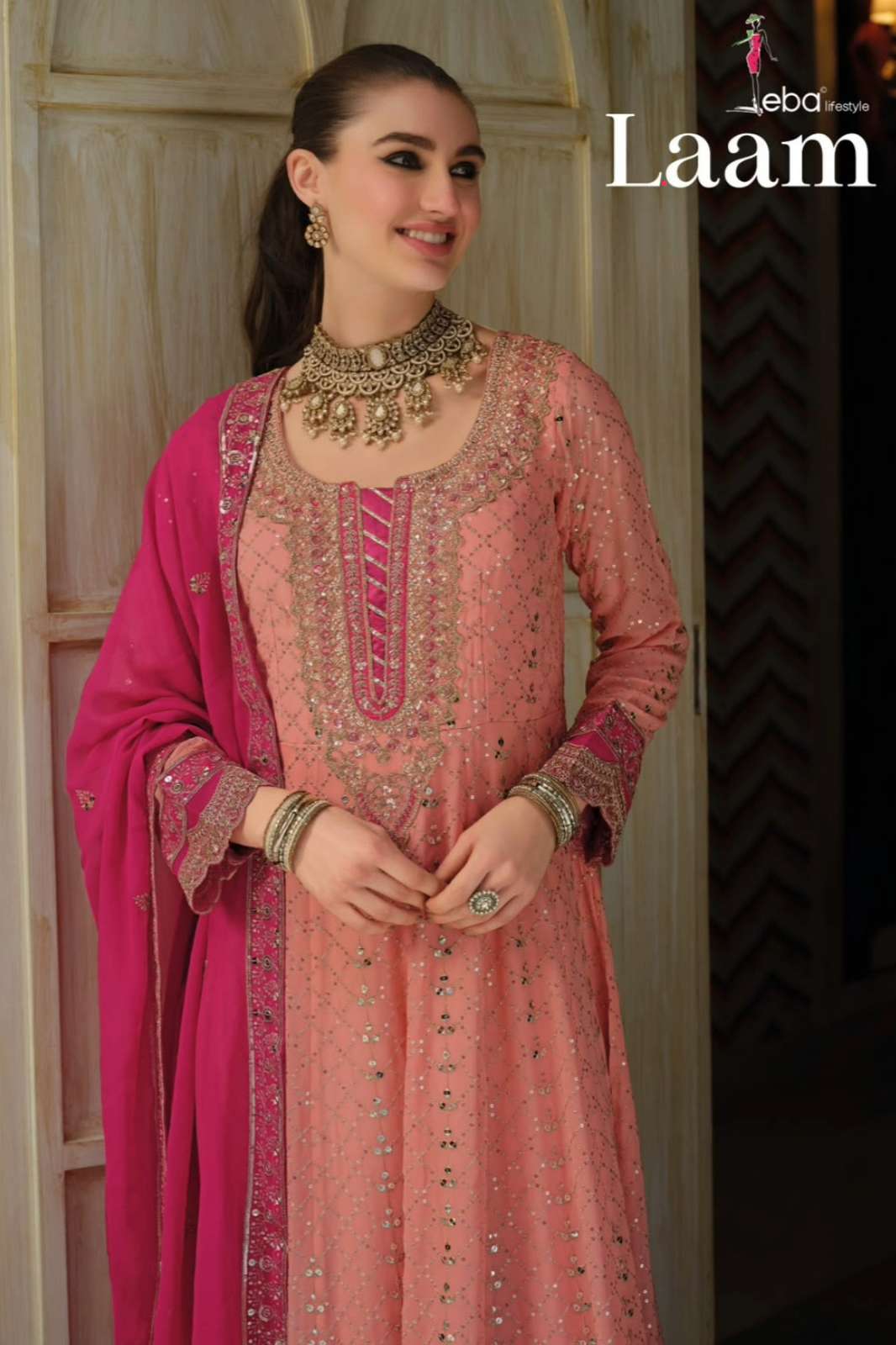 Eba LAAM Ready to Wear Real Georgette Embroidery Work Anarkali Suit