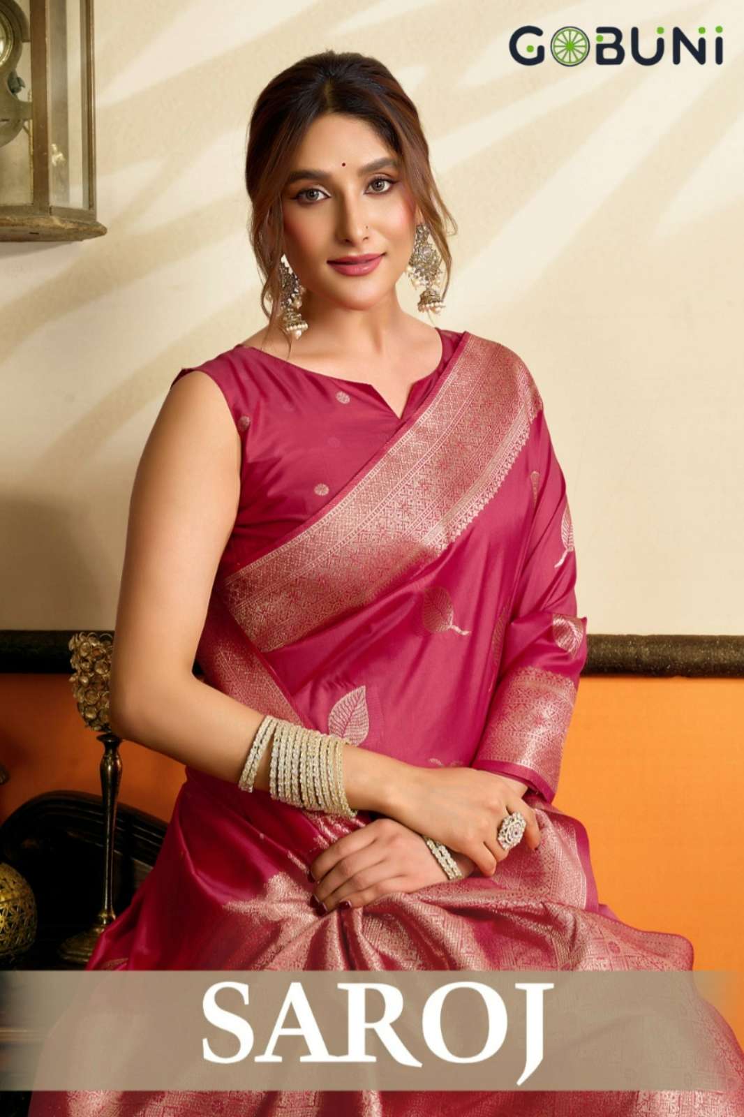 Gobuni Saroj Premium Soft Silk Saree with Tassels