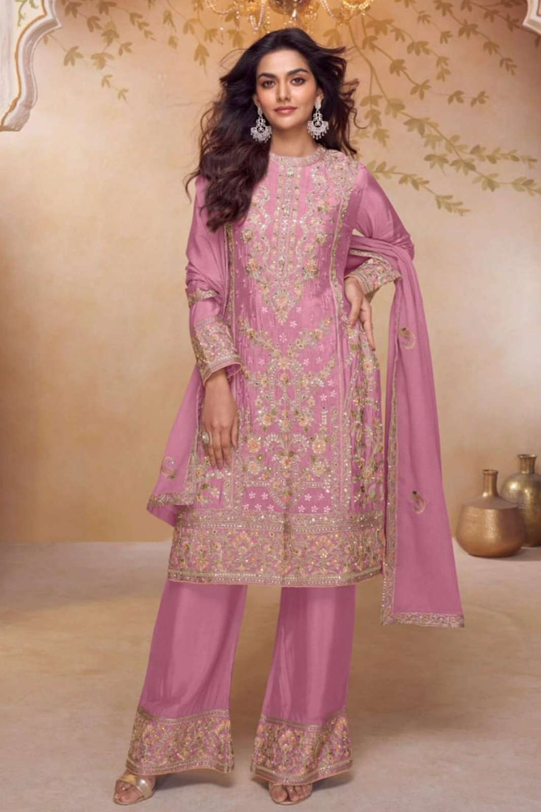 Gulkayra NAZAKAT Ready to Wear Embroidery Work Real Chinon Suit