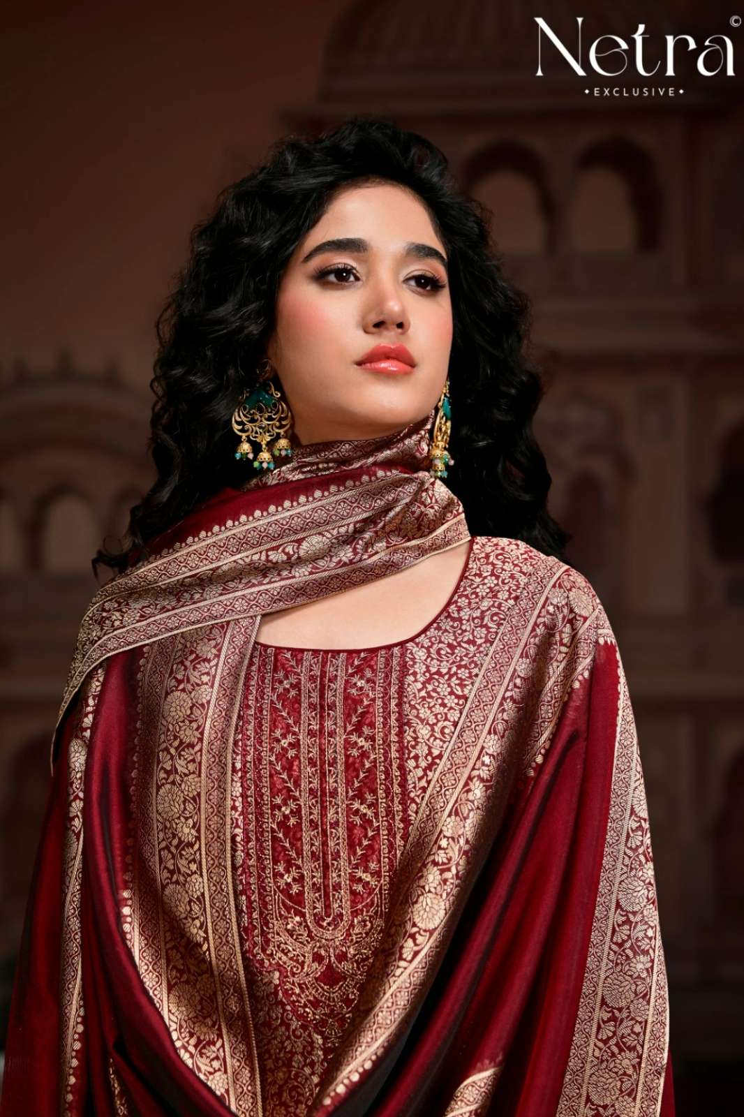 NETRA ROOH VOL 02 PREMIUM PURE VISCOSE WOVEN SILK JACQUARD & EMBROIDERED SUIT
