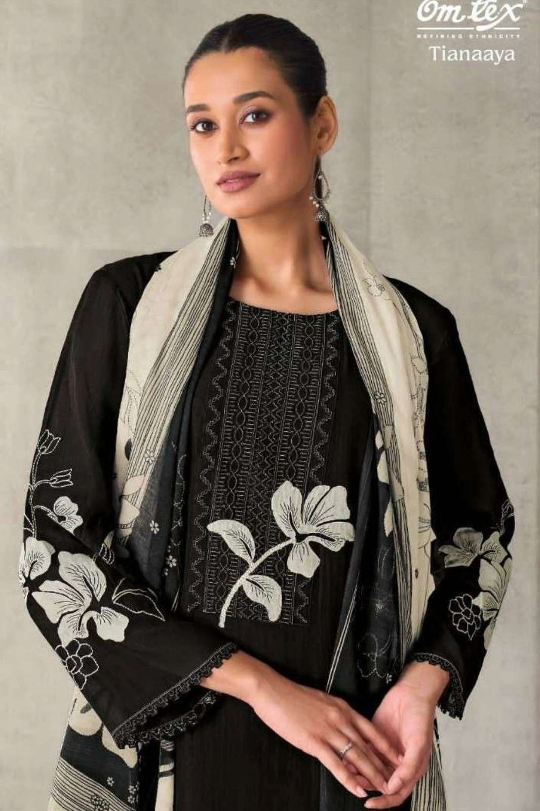 OMTEX TIANAAYA MAL CHANDERI SILK EMBROIDERY & PATCH WORK SUIT