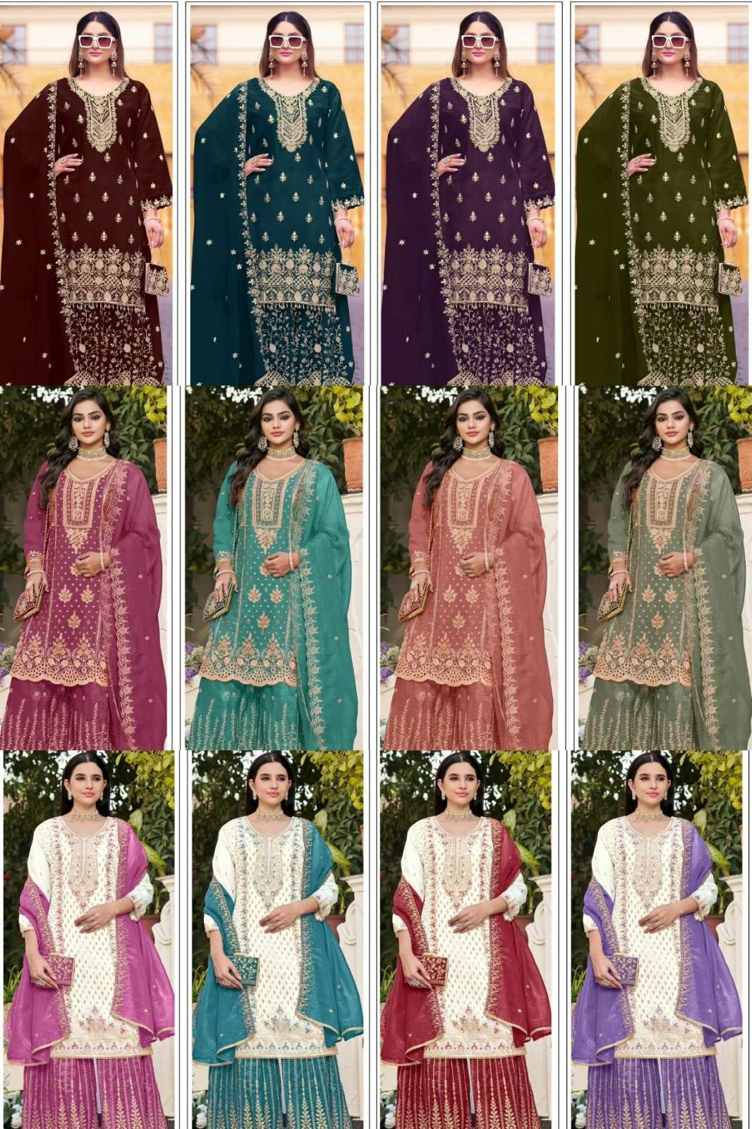 RAMSHA Ready To Wear Fancy Work Party Wear Pakistani Suits