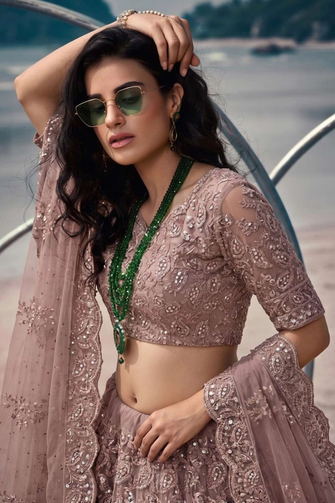 SENHORA 2026 COLLECTION Pure Butterfly Net Embroidery & Zarkan Work Lehenga