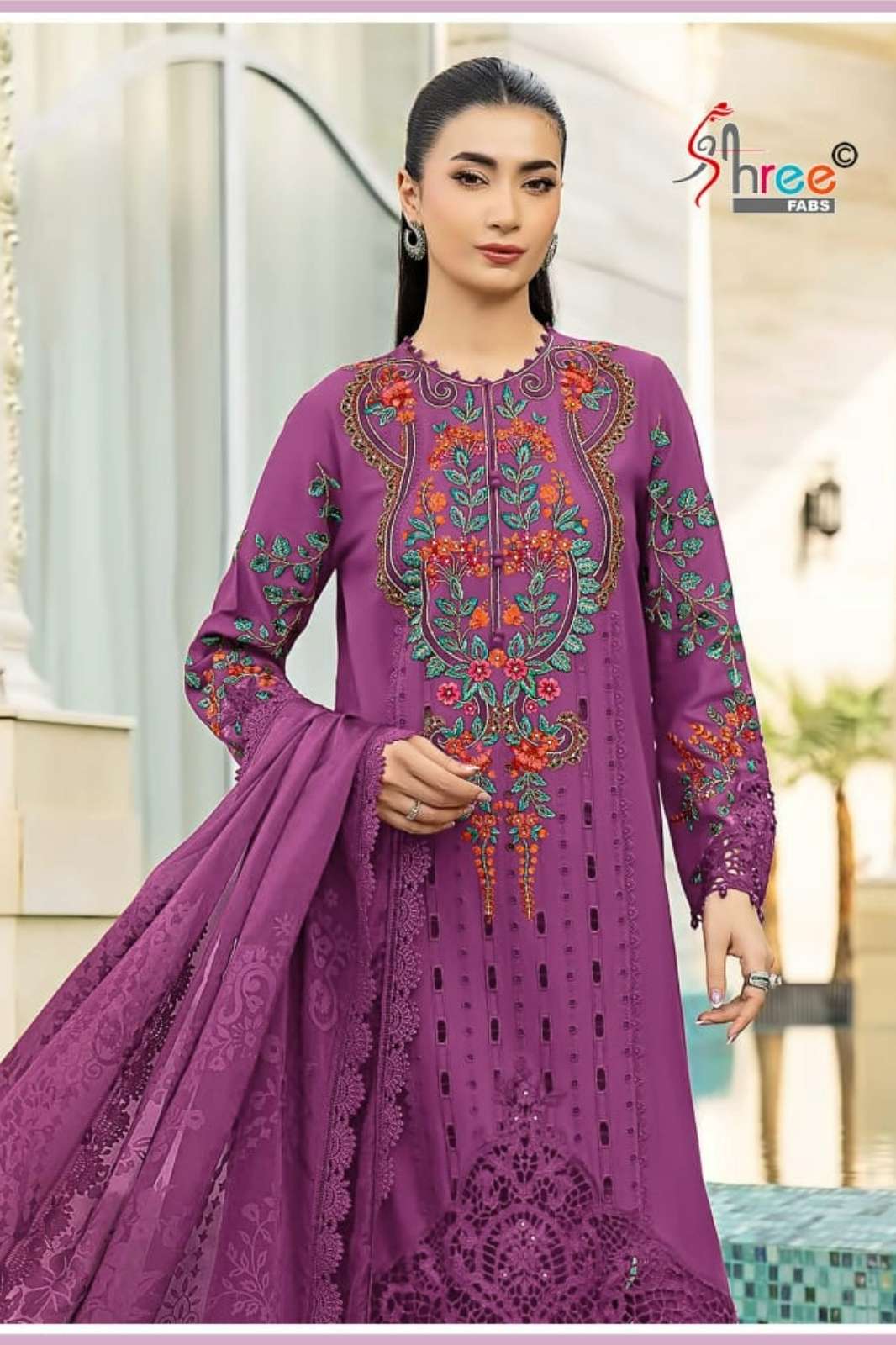 Shree Fab MARIYA B Vol 6 Pure Cotton Embrodery Work Pakistani Suit