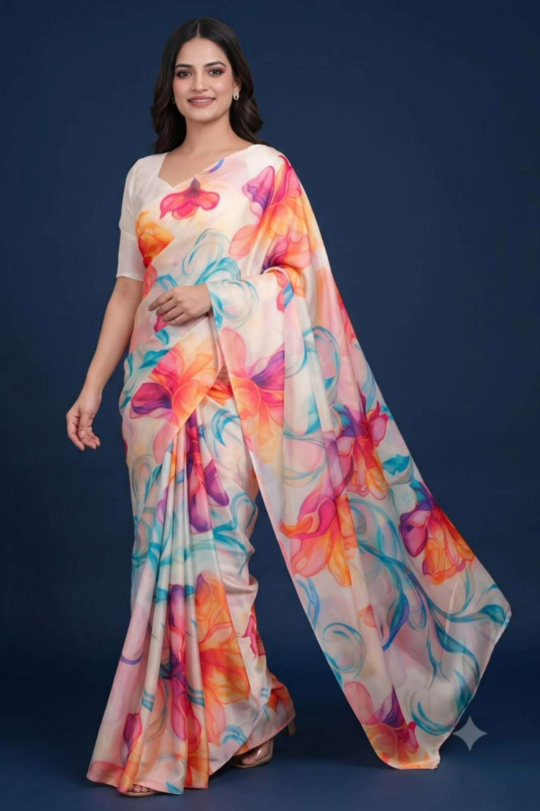 Shri Balaji Emporium 23403 Satin Silk Digital Printed Saree 