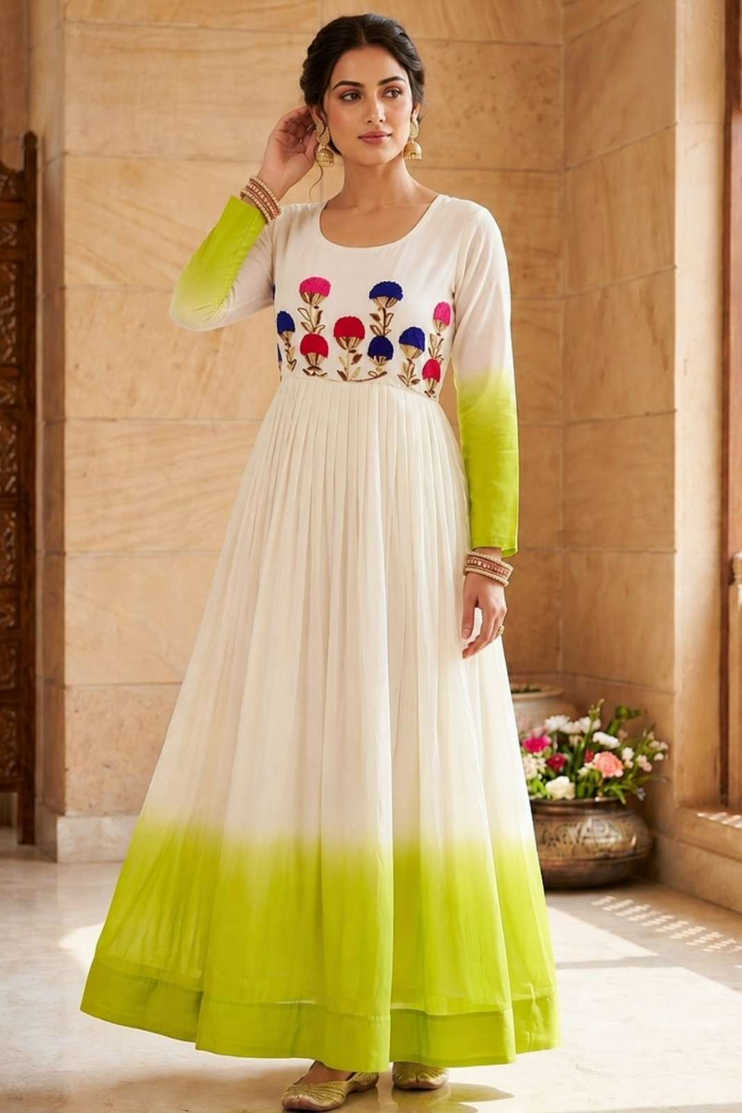 Shri Balaji Emporium 23553 Ready to Wear Georgette Fabric Embroidered dress