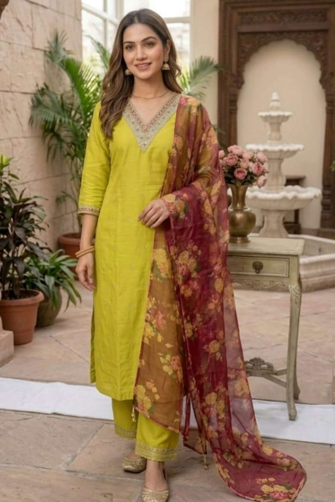 Shri Balaji Emporium 23558 Ready to wear Pure Cotton Embroidery Work Suit
