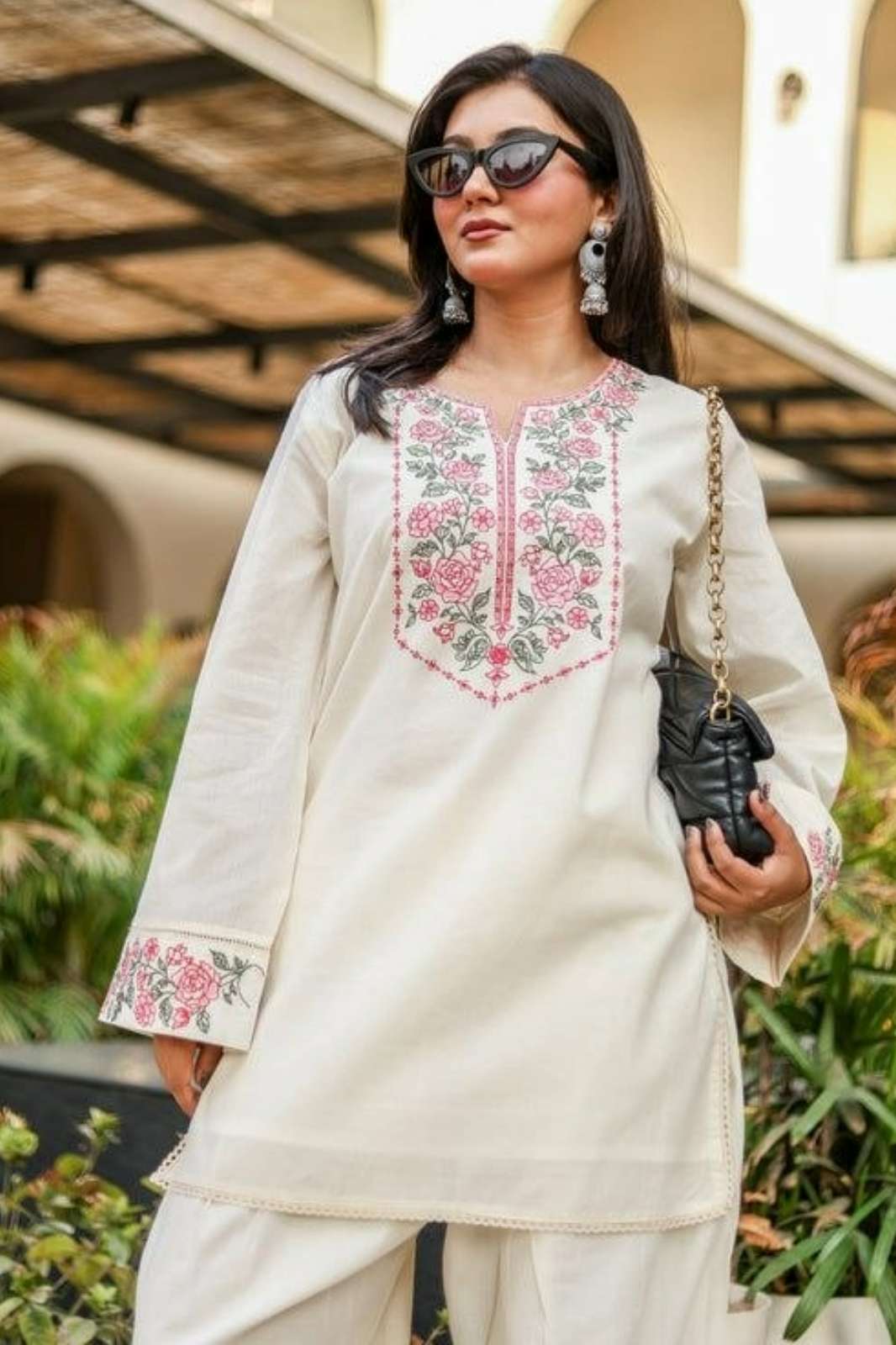 Shri Balaji Emporium DV 26198 Ready to Wear Cotton Co ord set with Heavy Embroidery Work