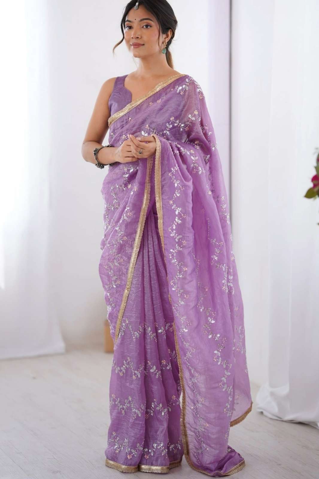 Shri Balaji Emporium GALAXY 23514 Smooth Gold Crush Embroidery Work Suit 