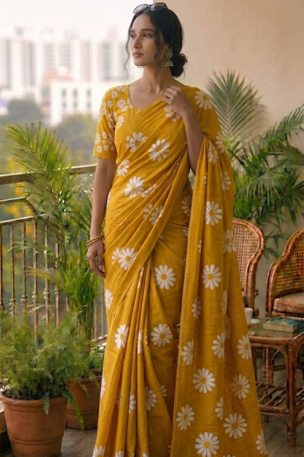 Shri Balaji Emporium RF 23391 Pure Cotton Mulmul Bagru hand block Printed Saree 