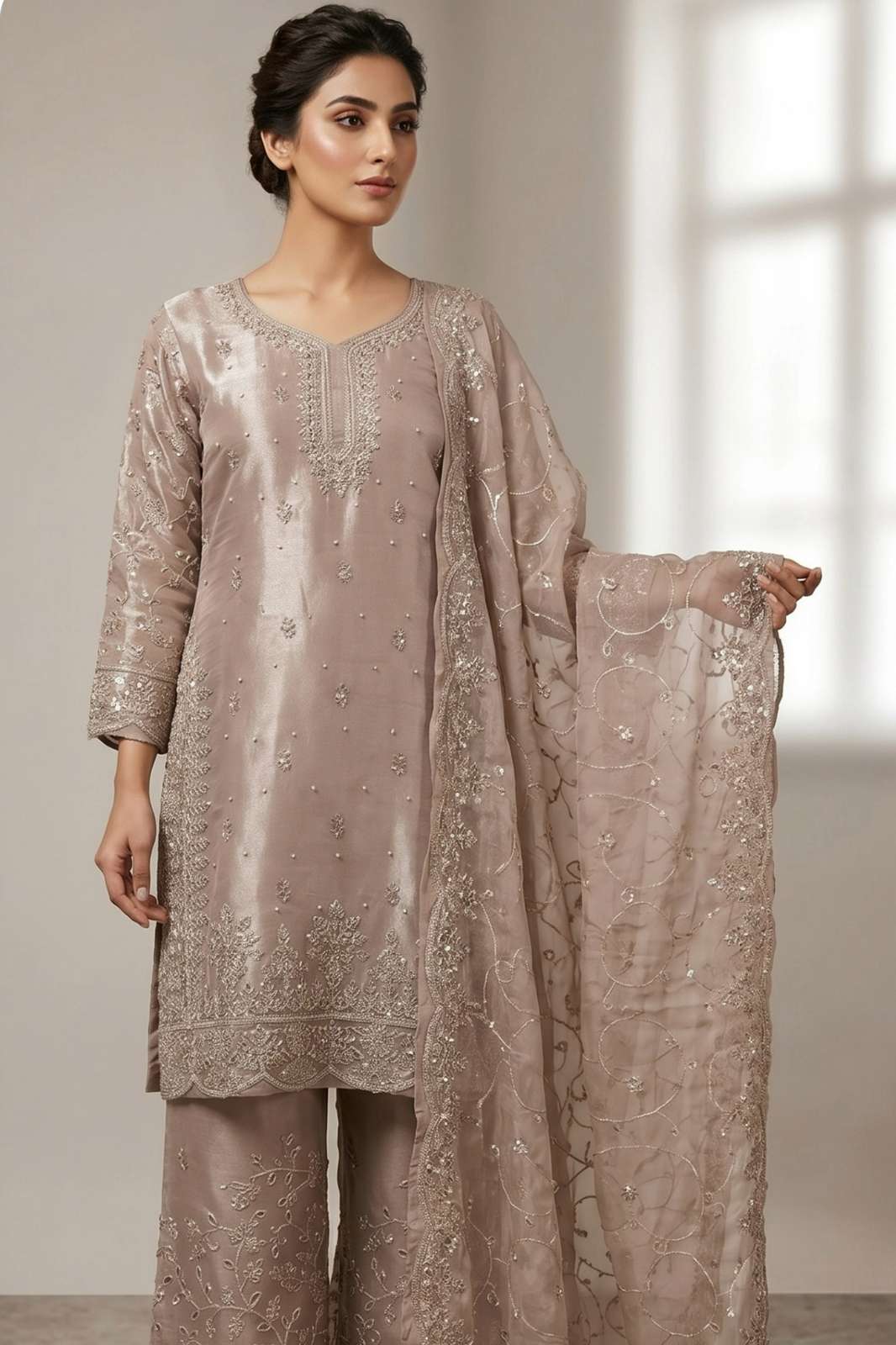 ZORISTA 10047 READY TO WEAR PURE ZIMMI CHOO EMBROIDERY WORK PAKISTANI SUIT 