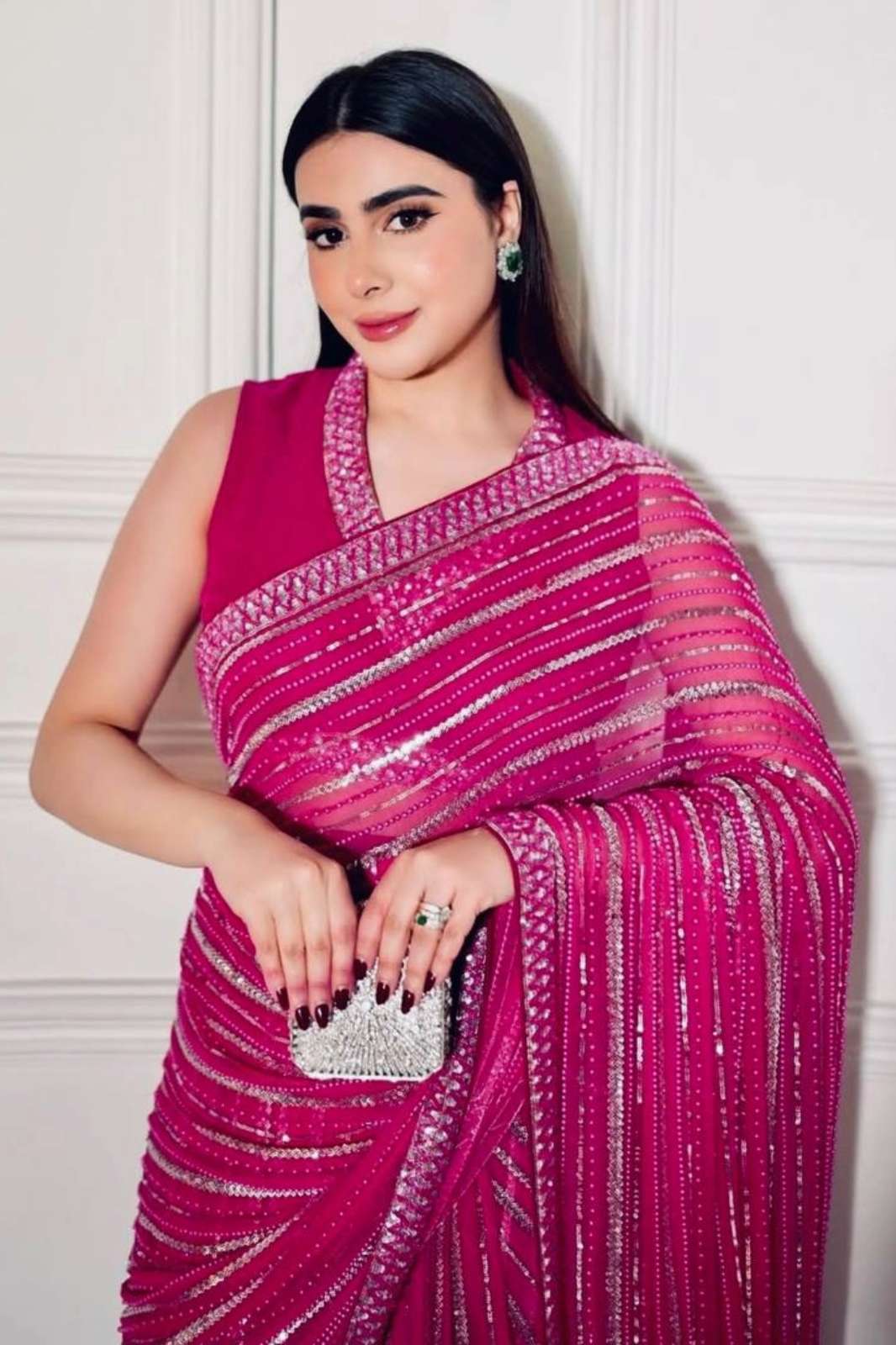 Balaji Emporium presents FB L336 Georgette saree with sequins thread & Dori work for Wedding season
