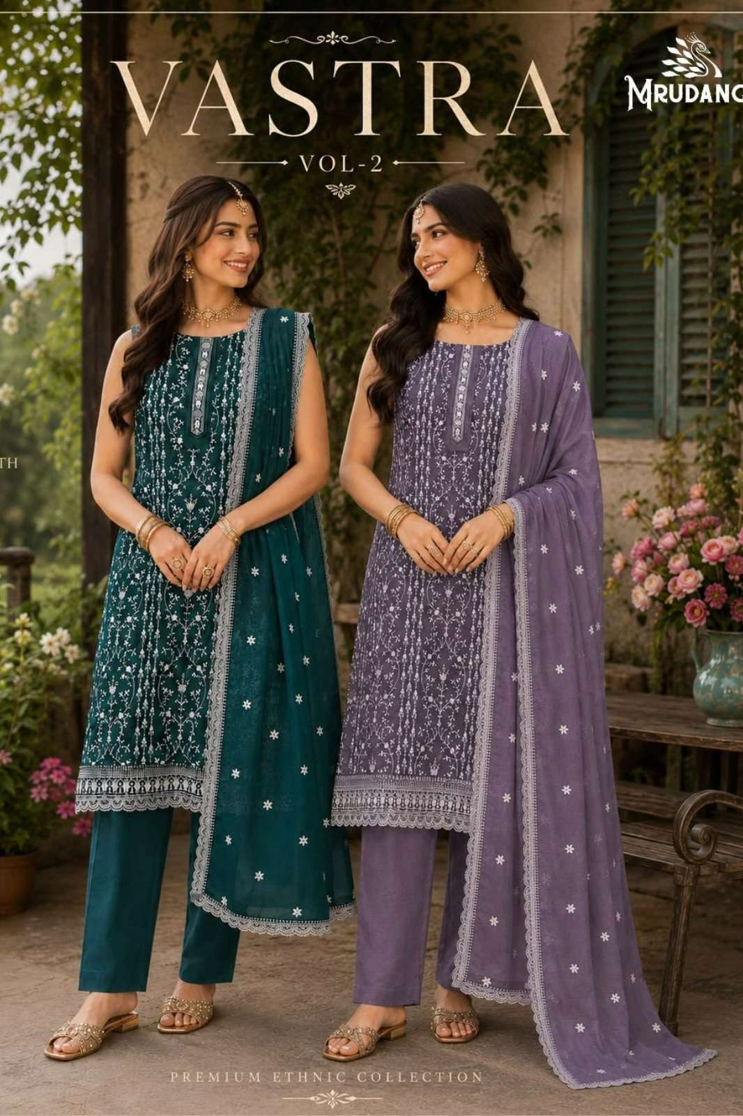 MRUDANGI VASTRA VOL 2 REAL PREMIUM RANGOLI CRUSH READY TO WEAR SUIT 