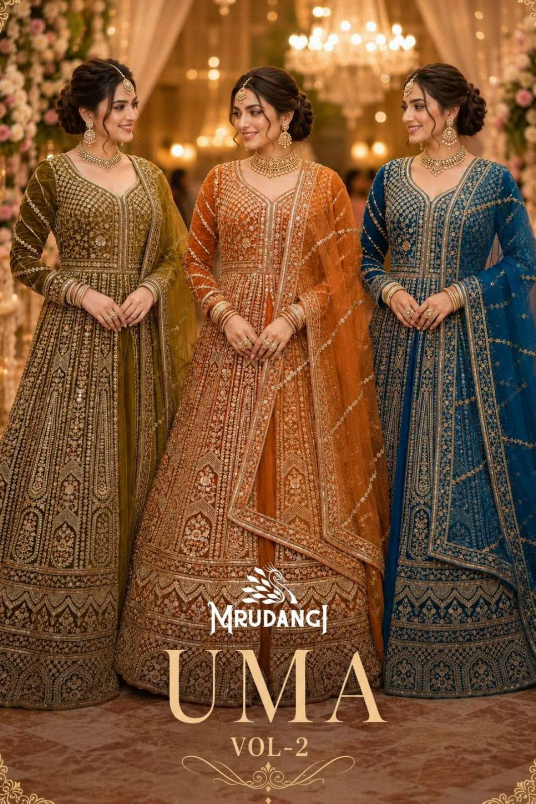 MRUNDANGI UMA VOL 2 READY TO WEAR INDO WESTERN ANARKALI LEHENGHA COLLECTION