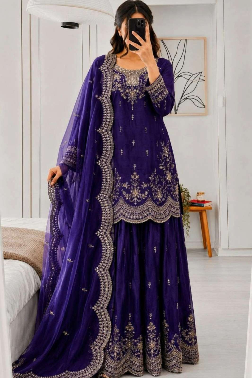 Shri Balaji Emporium DV  26205  Heavy Embroidery Work Suit A Versatile range of Indian Suit blending Traditional Charm with Contemporary Designs, made for Comfort, elegant occasion wear