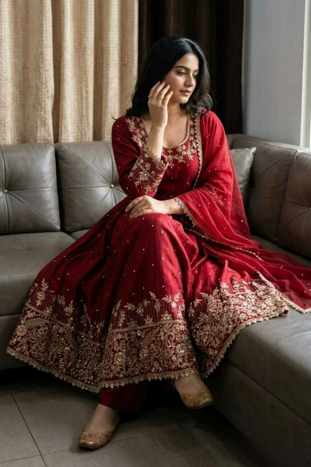 Shri Balaji Emporium DV 26323 Ready to Wear Embroidered work Faux Georgette Suit 