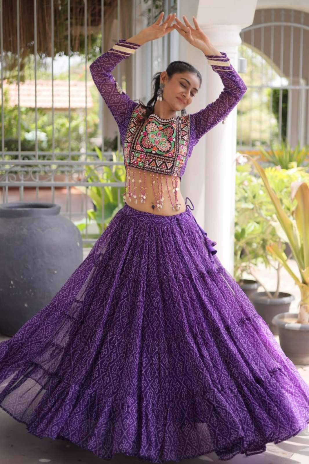 Shri Balaji Emporium KA 5080 Bandhani Print Faux Georgette lehenga