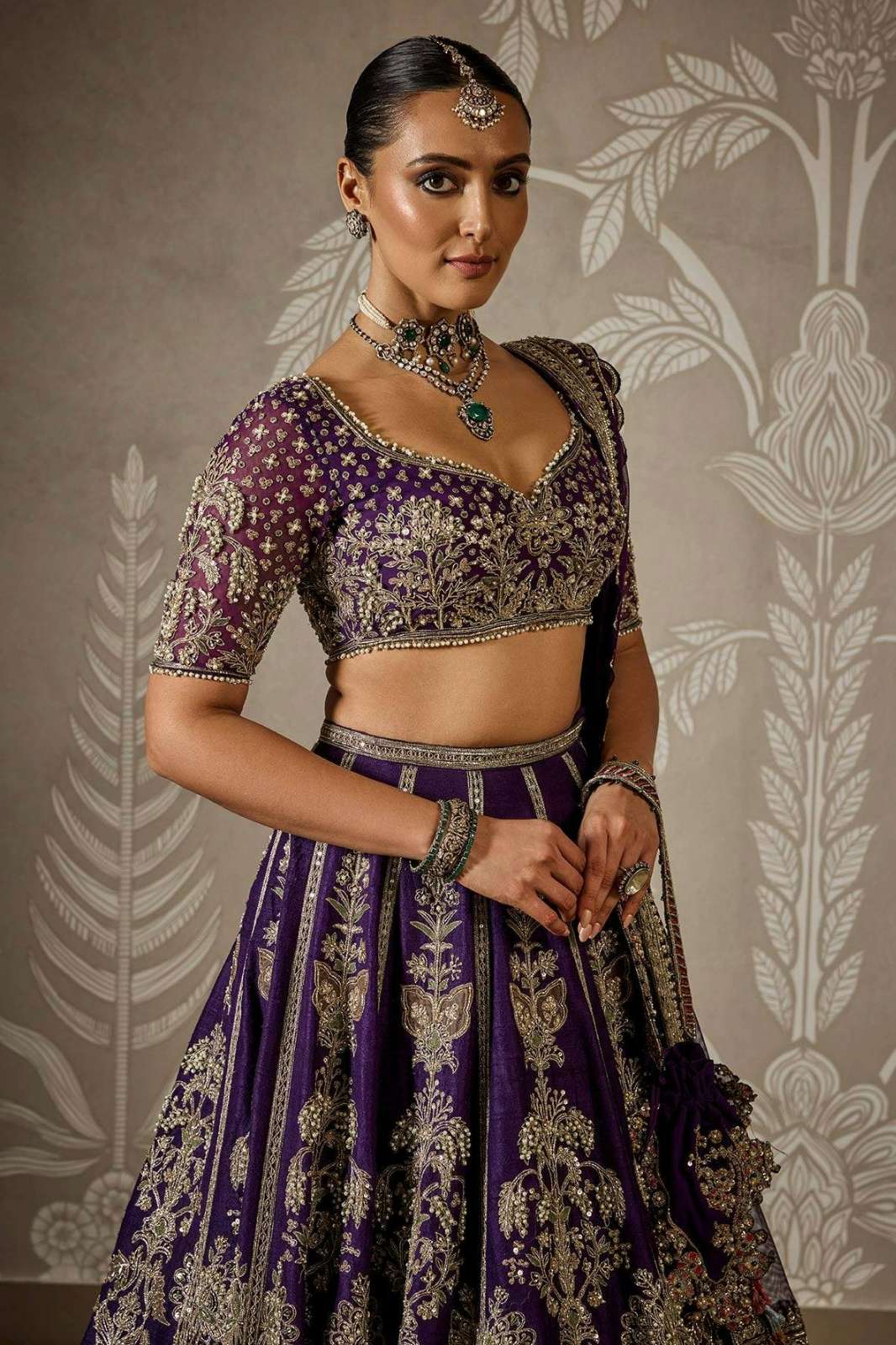 Shri Balaji Emporium Presents FB H106 Faux Georgette lehenga with sequins Dori & zari work