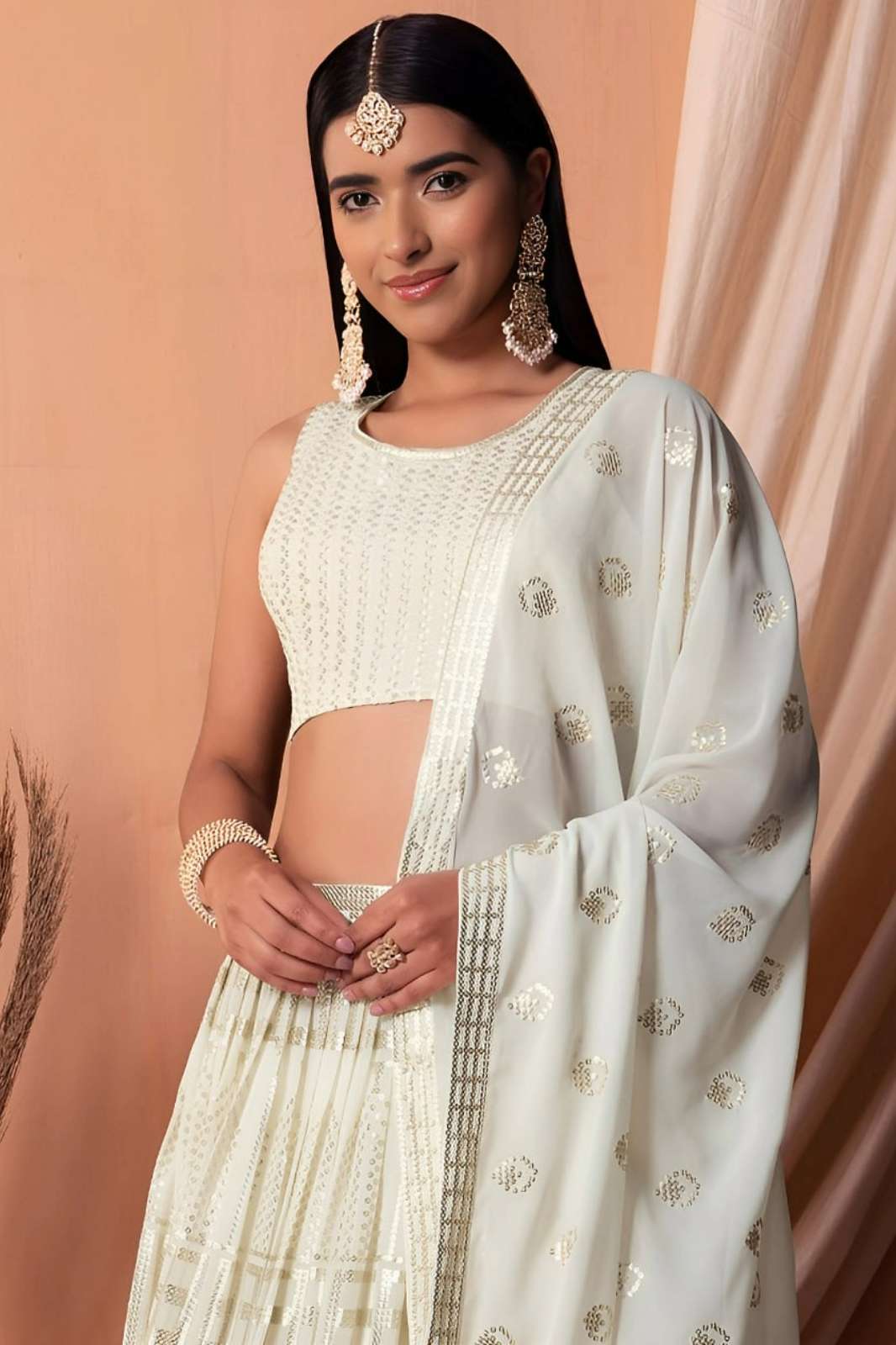 Zeel presents 15115 to 15117 Georgette Thread & Sequins Embroidery Work Lehenga
