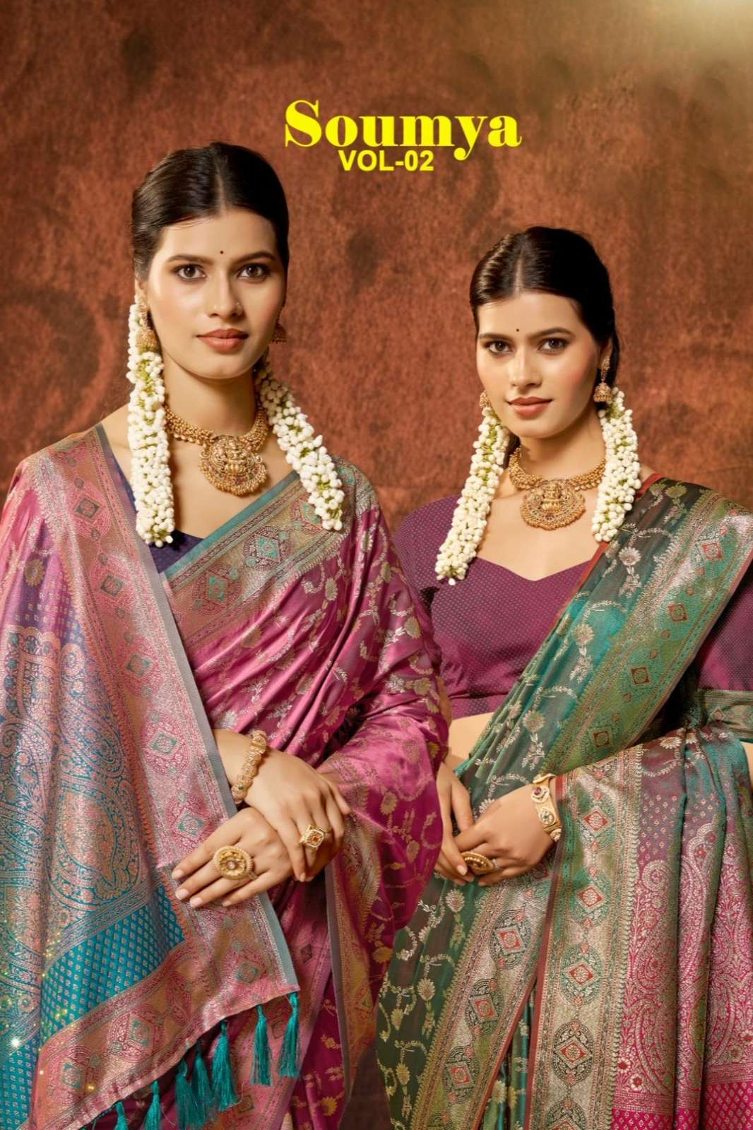 Bunawat Soumya 2 Satin Silk with Beautiful Zari Weaving work Sarees 