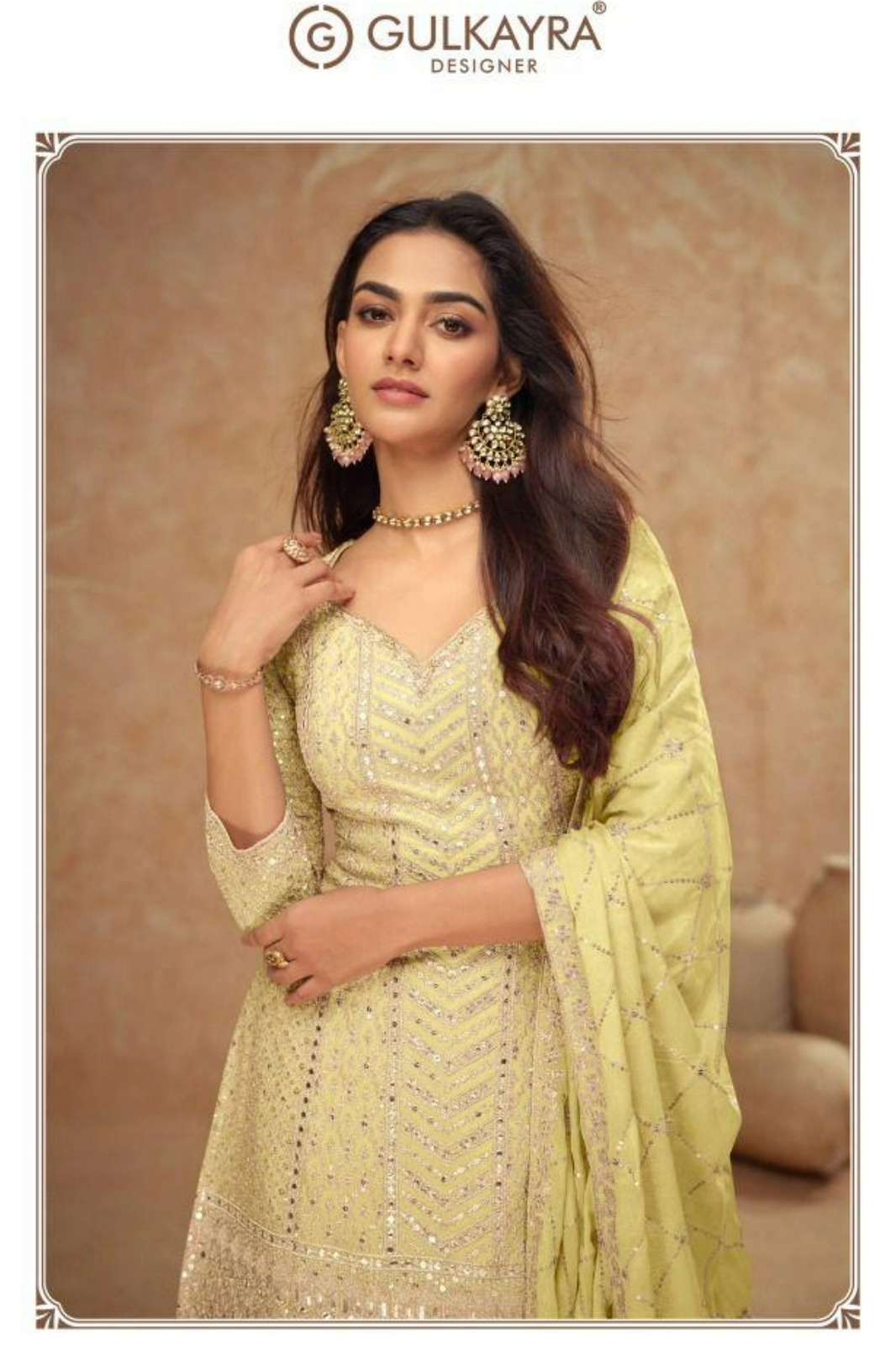 Gulkayra Palak Vol 4 Real Chinon ready to wear Plazzo suit for wedding wear 