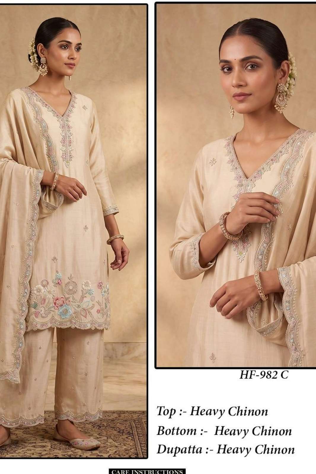 HOOR TEX HF 982 A To D Heavy Chinon ready to wear pakistani suit 