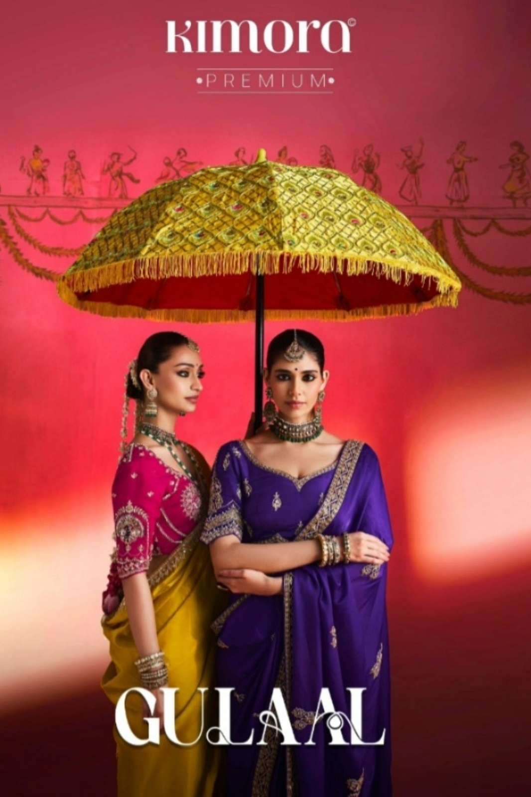 Kimora Gulaal Vol 19 Premium Fancy Soft thread embroidery work saree collection 