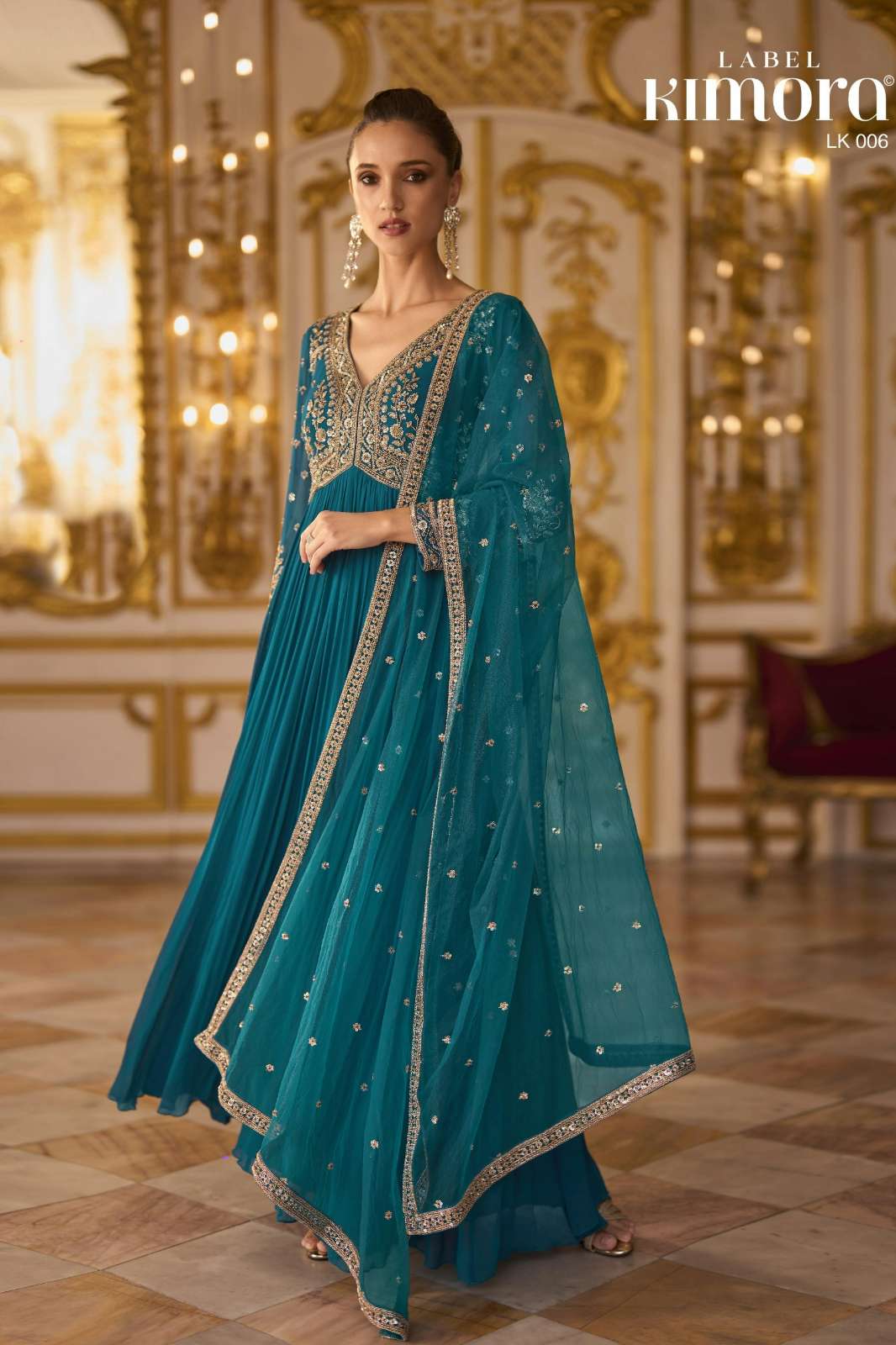 Kimora Label 2 Premium Soft Georgette heavy Embroidery work wedding wear Suits 