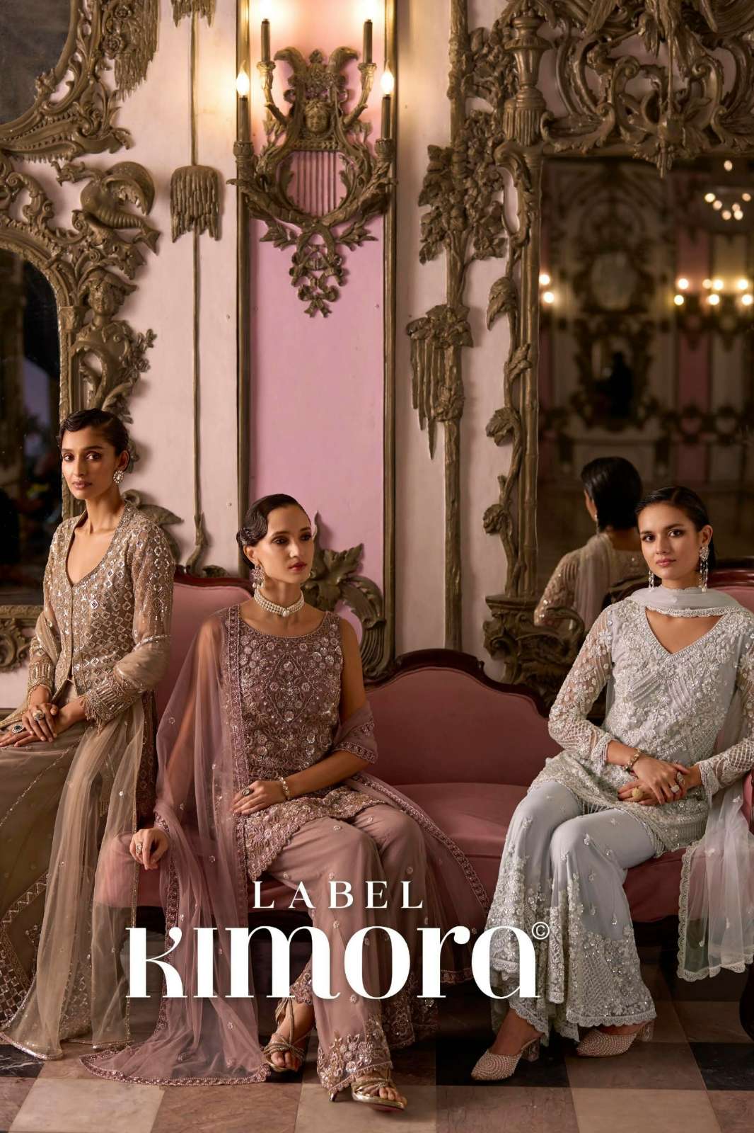 Kimora LK 001 to LK 003 wedding wear net fabric designer suit 