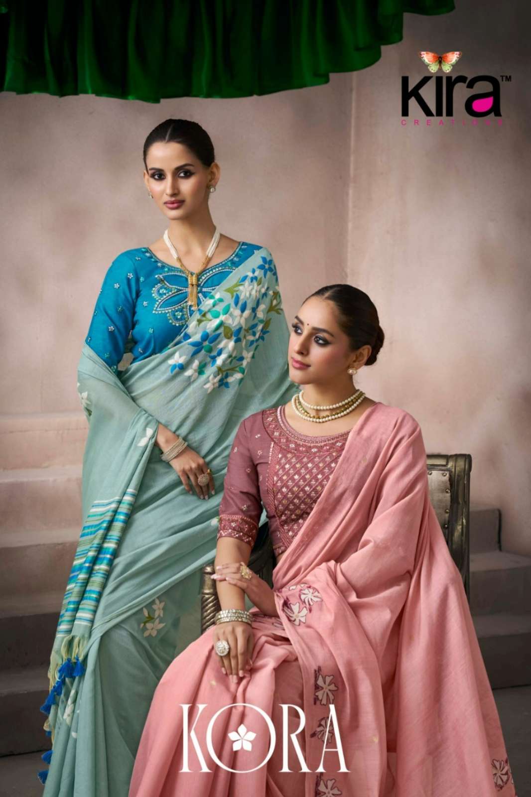 Kira presents Kora Viscose Cotton saree collection