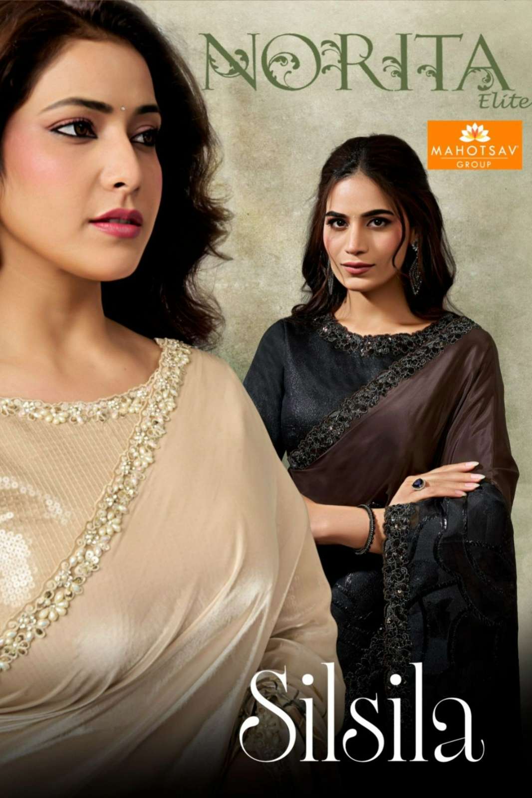 MAHOTSAV Norita 44800 Silsila Multi fabric heavy work wedding Saree 