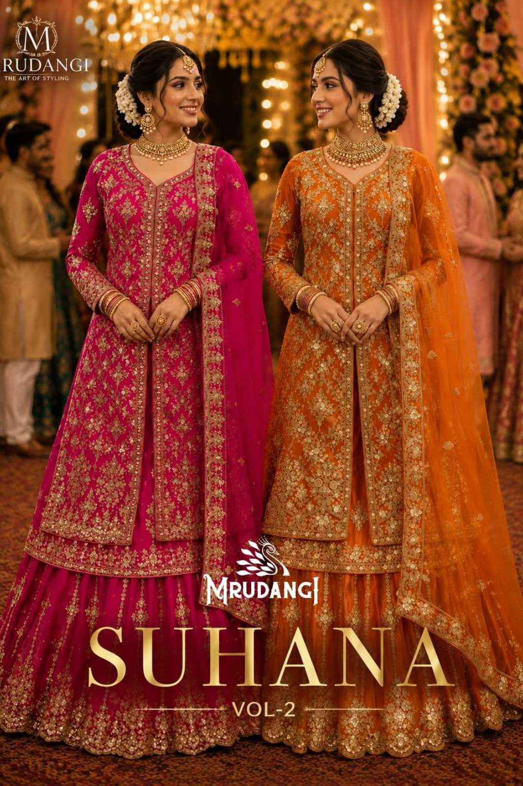 MRUDANGI SUHANA VOL 2 REAL PREMIUM NET  READY TO WEAR DESIGNER LEHENGA