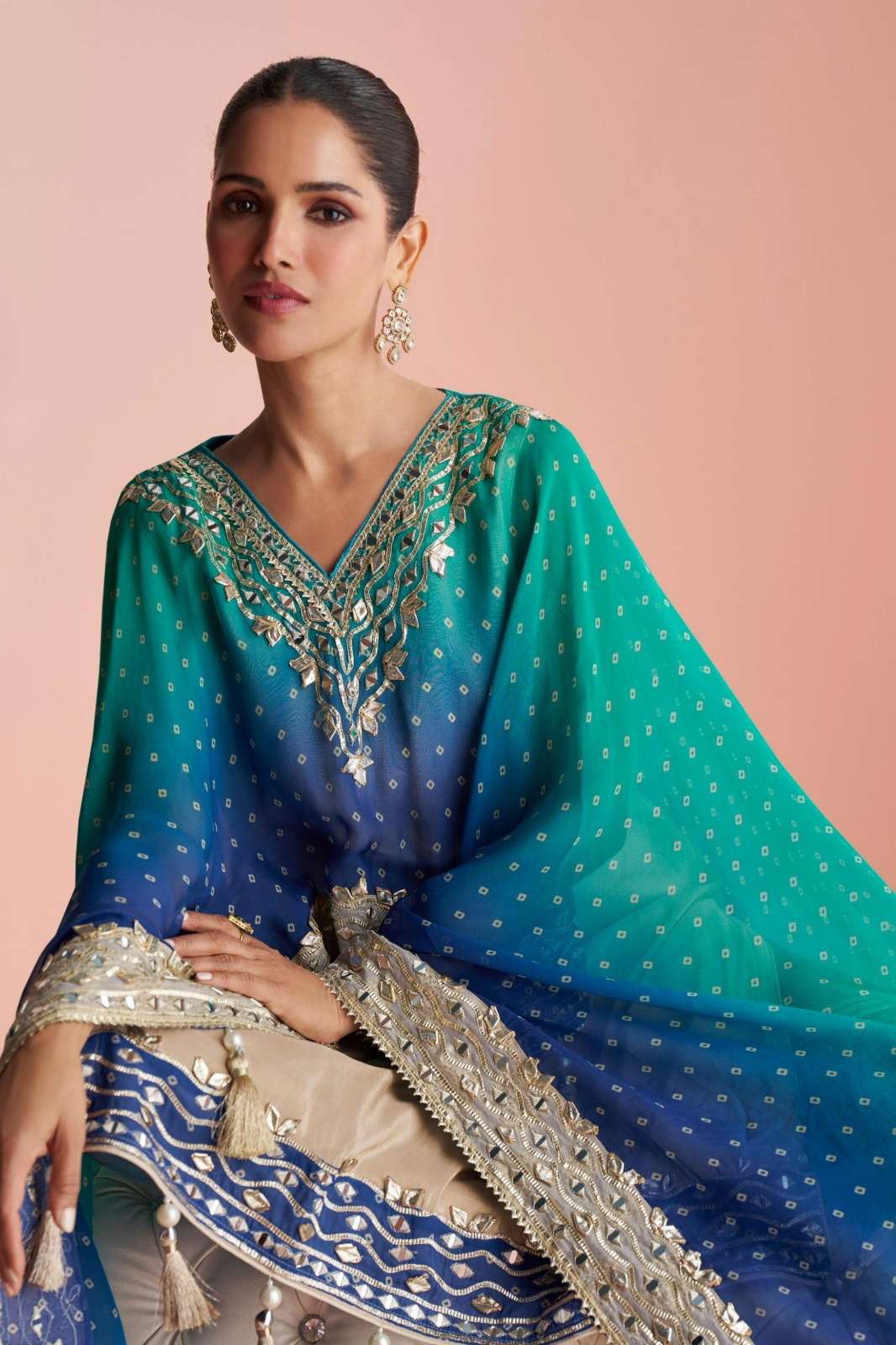 Sayuri KAVERI PREMIUM SIMMAR CHINON SILK READY TO WEAR SUIT