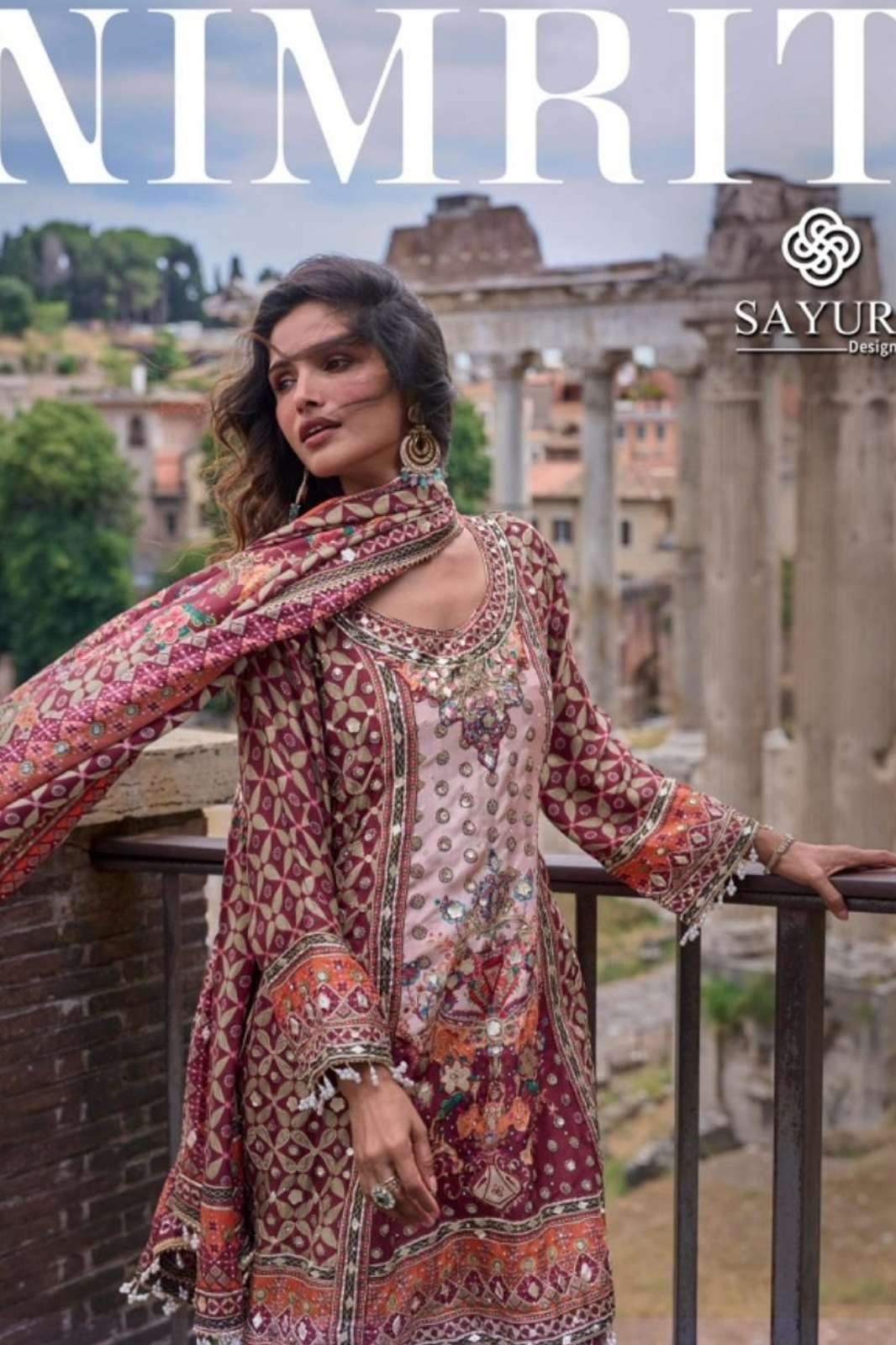 Sayuri NIMRIT PREMIUM NATURAL CREP SILK READY TO WEAR SUIT