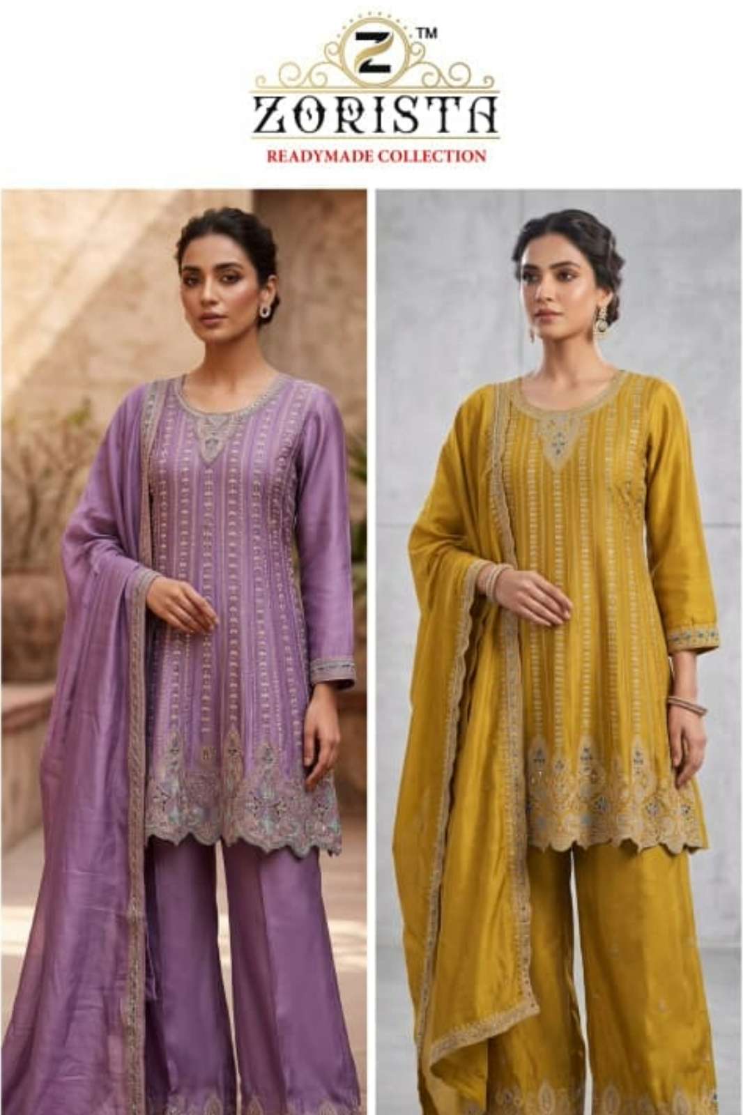 Shri Balaji 11045 PREMIUM CHINNON SILK SUIT WITH EMBRODERY JARKAN  WORK