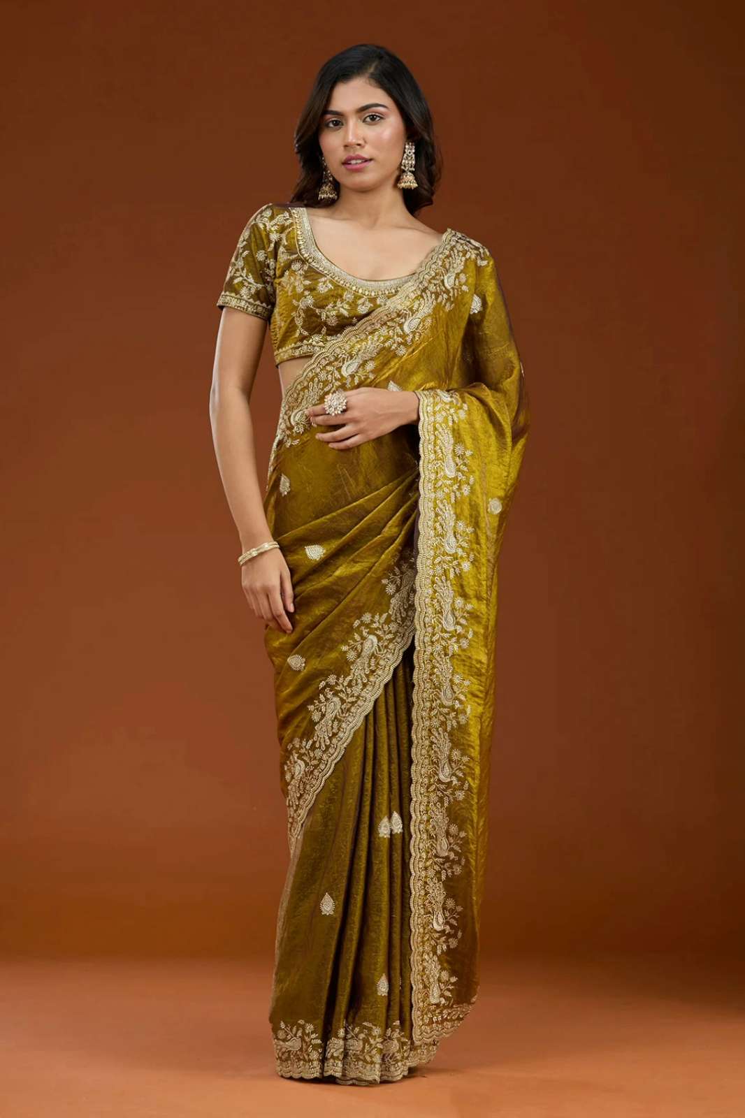 Shri Balaji BT 438 Heavy Fendi Satin Silk designer saree