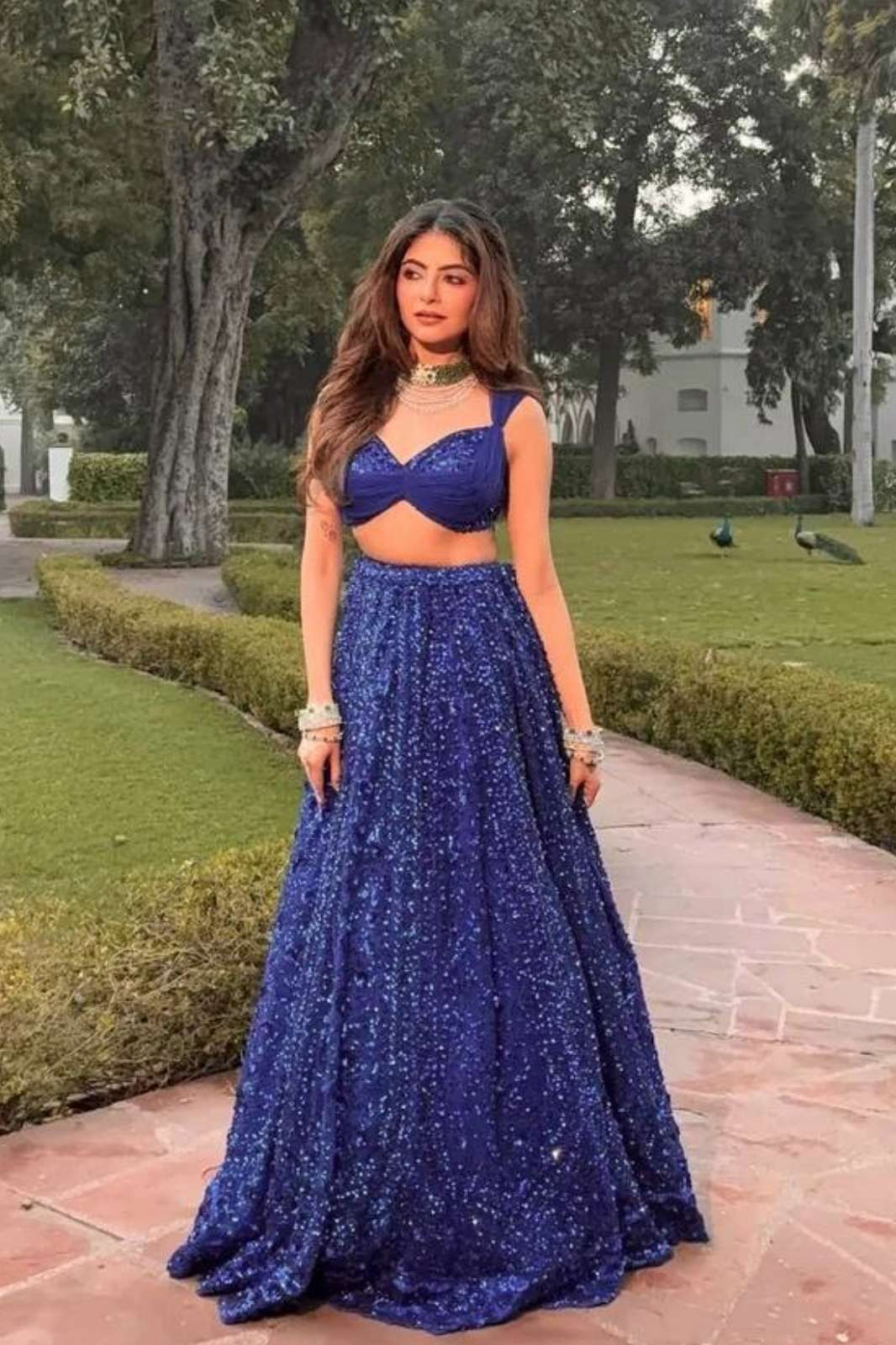 Shri Balaji FB H112 designer Faux Georgette lehenga with sequins & dori work 