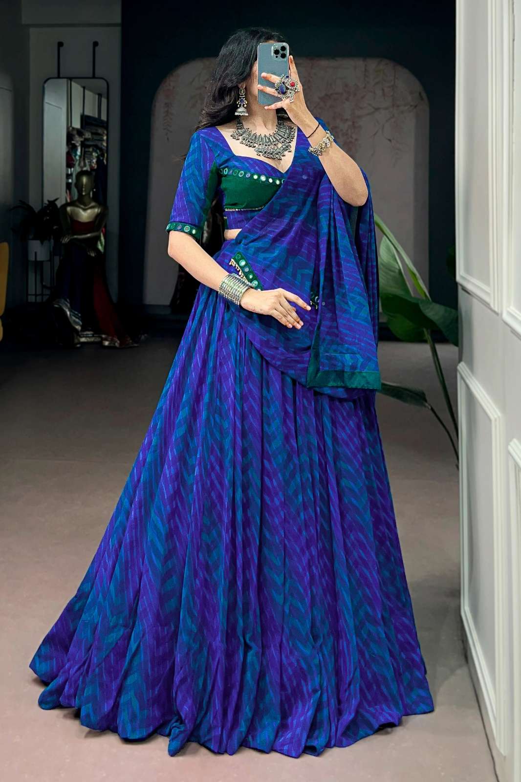 Shri Balaji LNB1740  MORBANI Georgette Sequins Thread Embroidery & Mirror Work lehenga