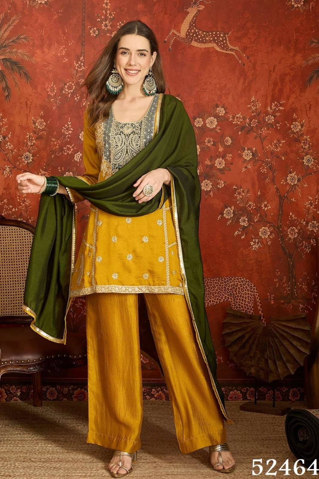 Shri balaji presenting Baani Vichitra Silk festive wear Suit collection