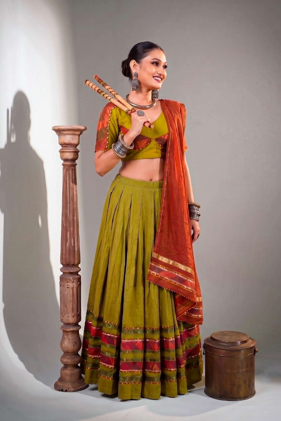 Shri Balaji Presents LNB1715 Cotton fabric Beautiful Traditional Lehenga 