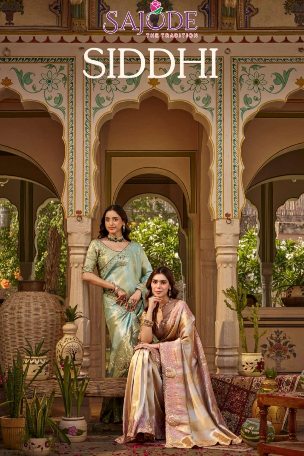Shri Balaji presents Siddhi Fancy Based Pure Fabric festive wear saree collection