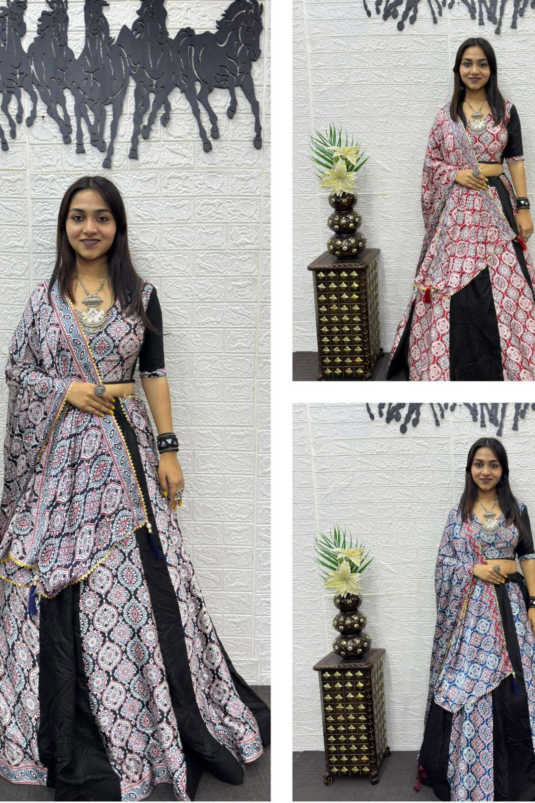 Shri balaji SF 6009 Navratri special Premium Ajrakh Printed Lehenga Choli Set 