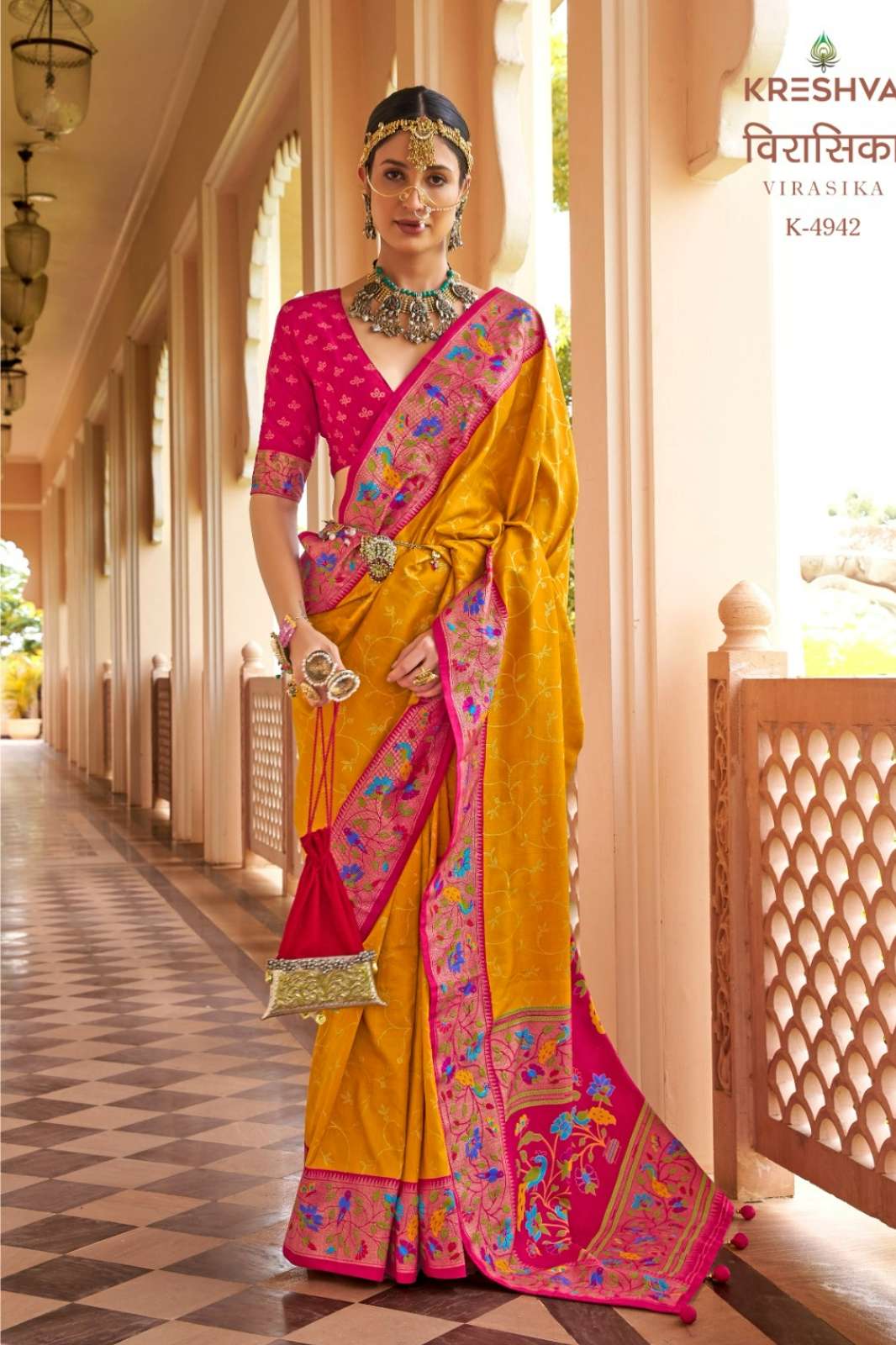 Shri Balaji  VIRASIKA SILK Festive wear saree collection