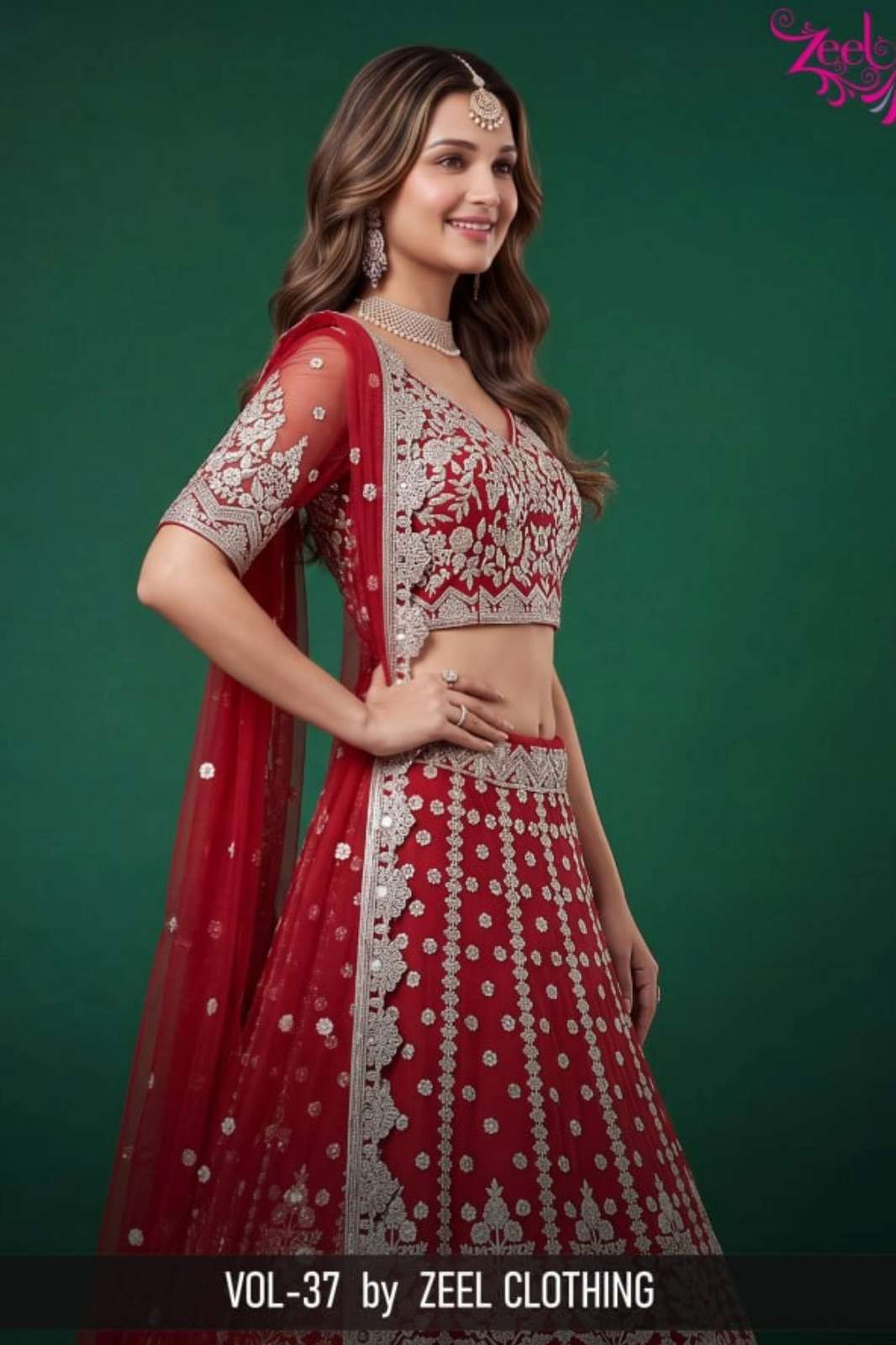 Zeel VOL 37 Soft Net fabric lehenga with Dori Zari & Multiple Sequins Embroidery Work 