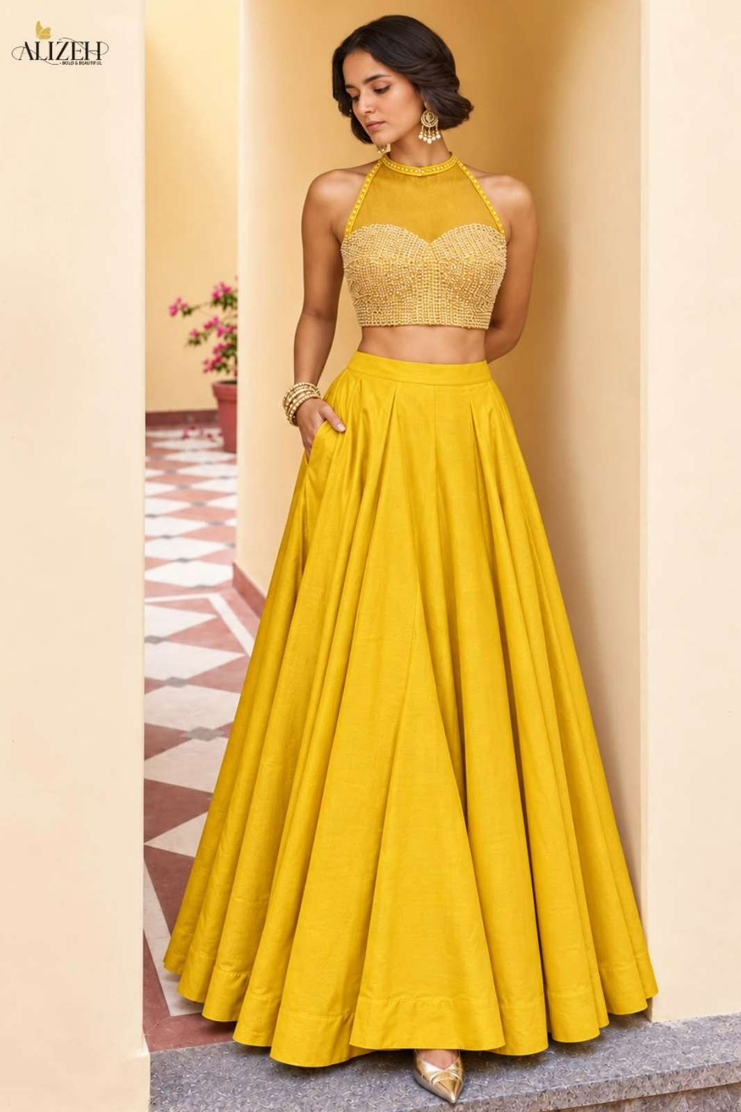 Alizeh 9027 to 9030 Designer Net fabric Party wear lehenga choli 