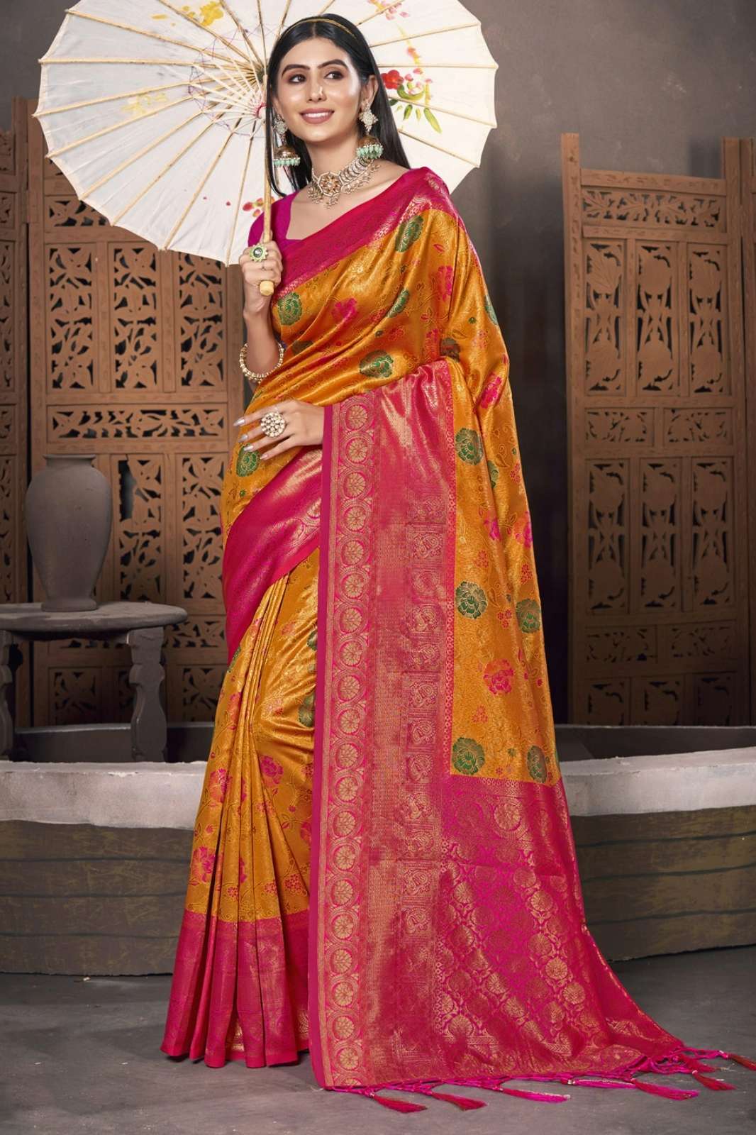 Bunawat RAJHANS presnts Patola Silk Festive wear saree collection 