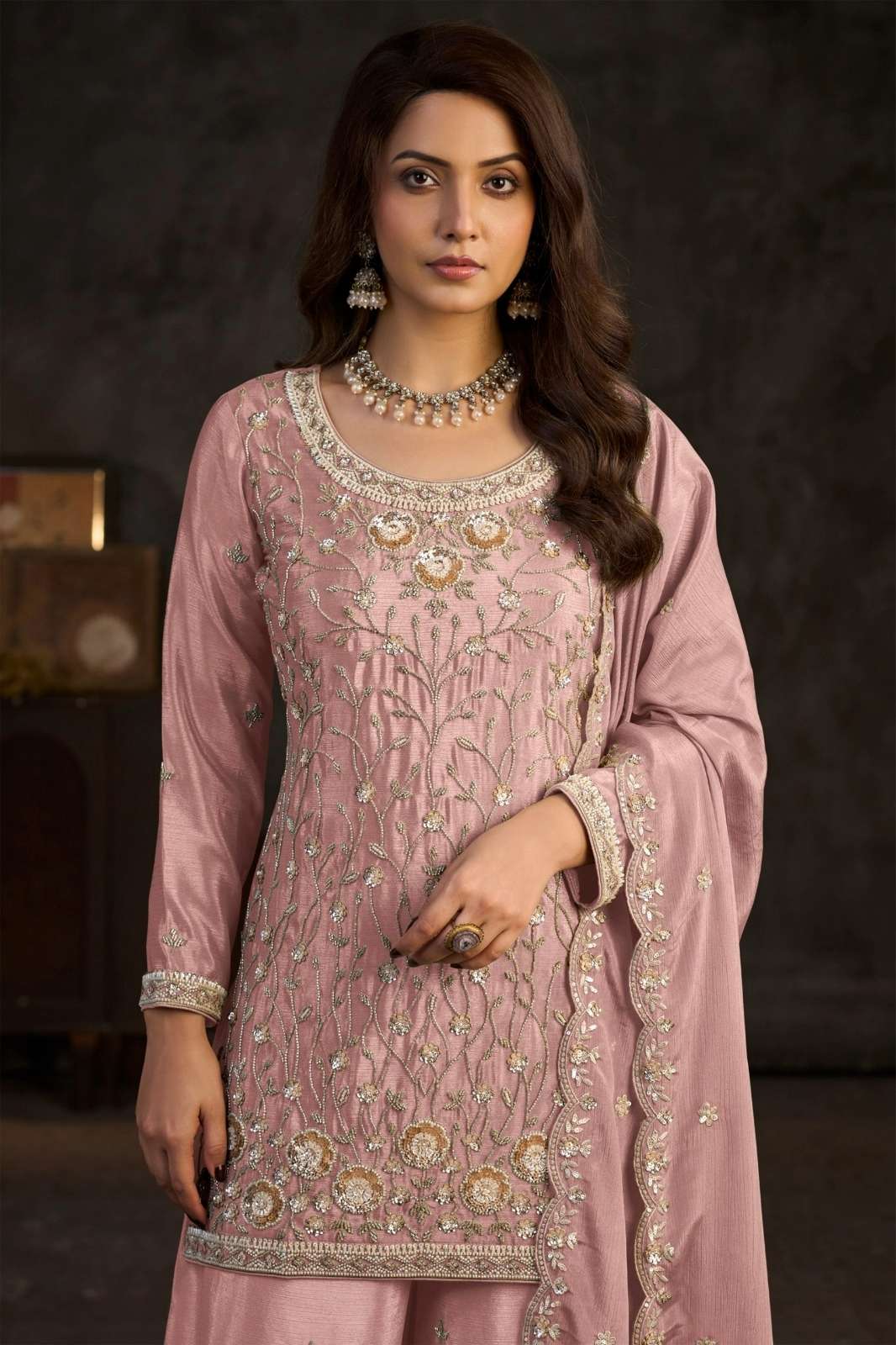 Gulkayra AAYKA Real Chinon ready to wear Plazzo suit for wedding